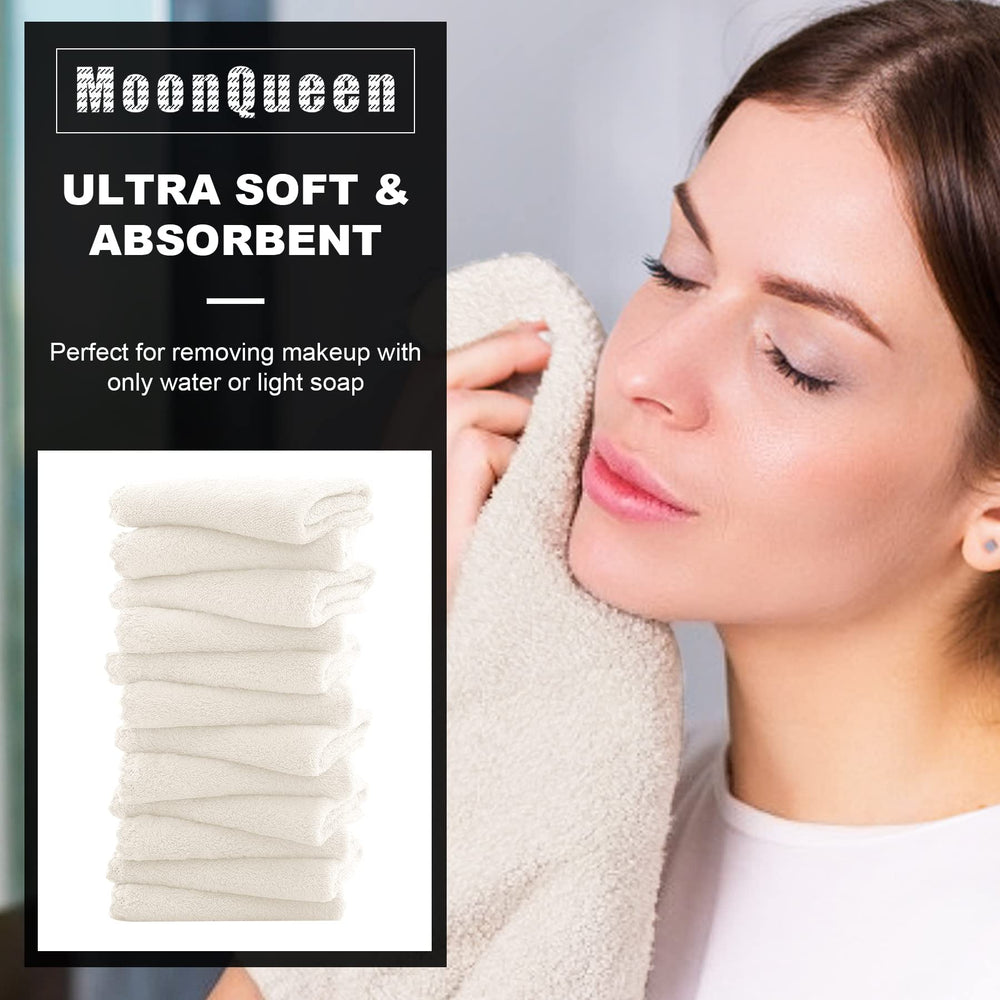 MOONQUEEN lingette visage microfibre, douceur et absorption pour routine quotidienne.