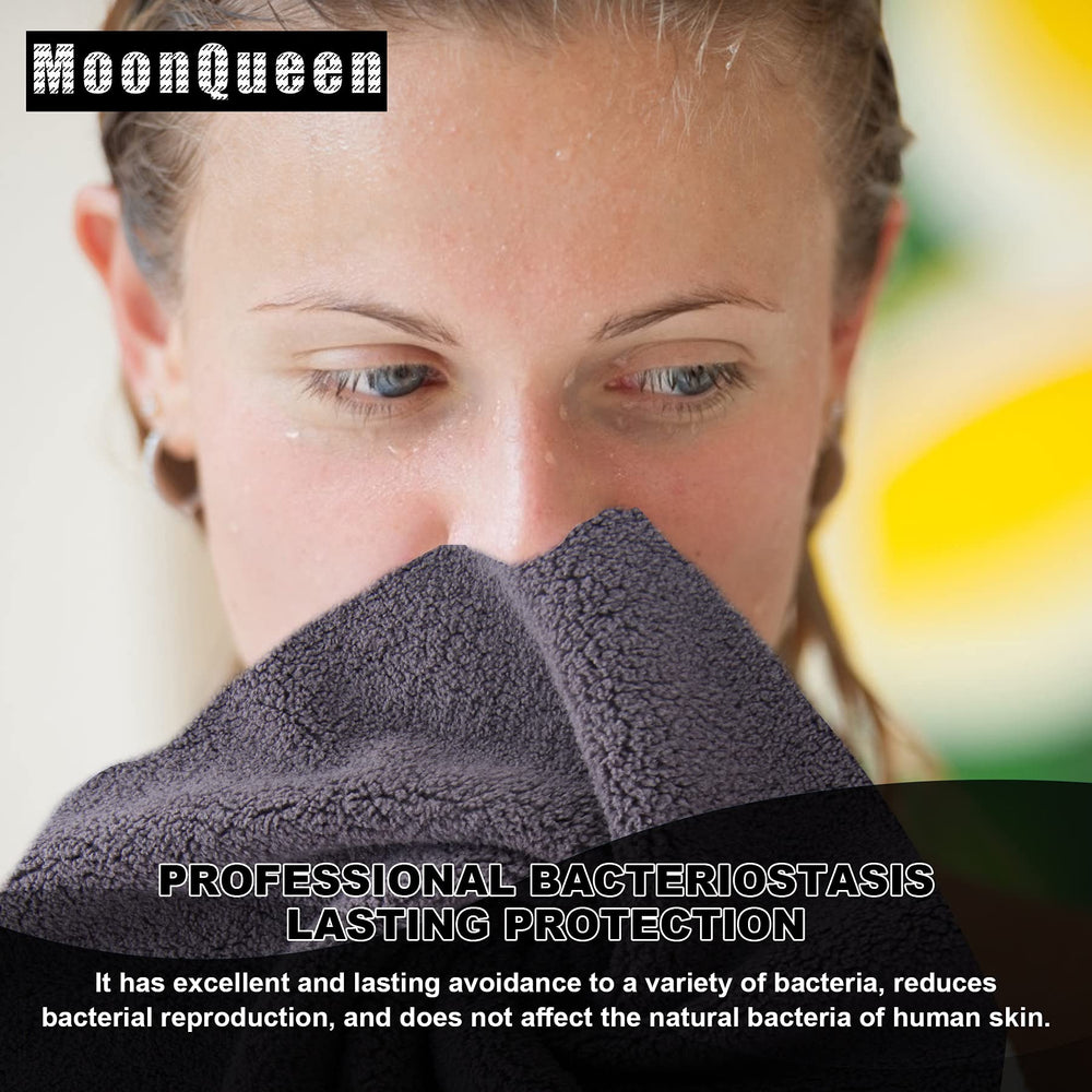 Lingette Moonqueen visage microfibre gris premium pour soin quotidien.