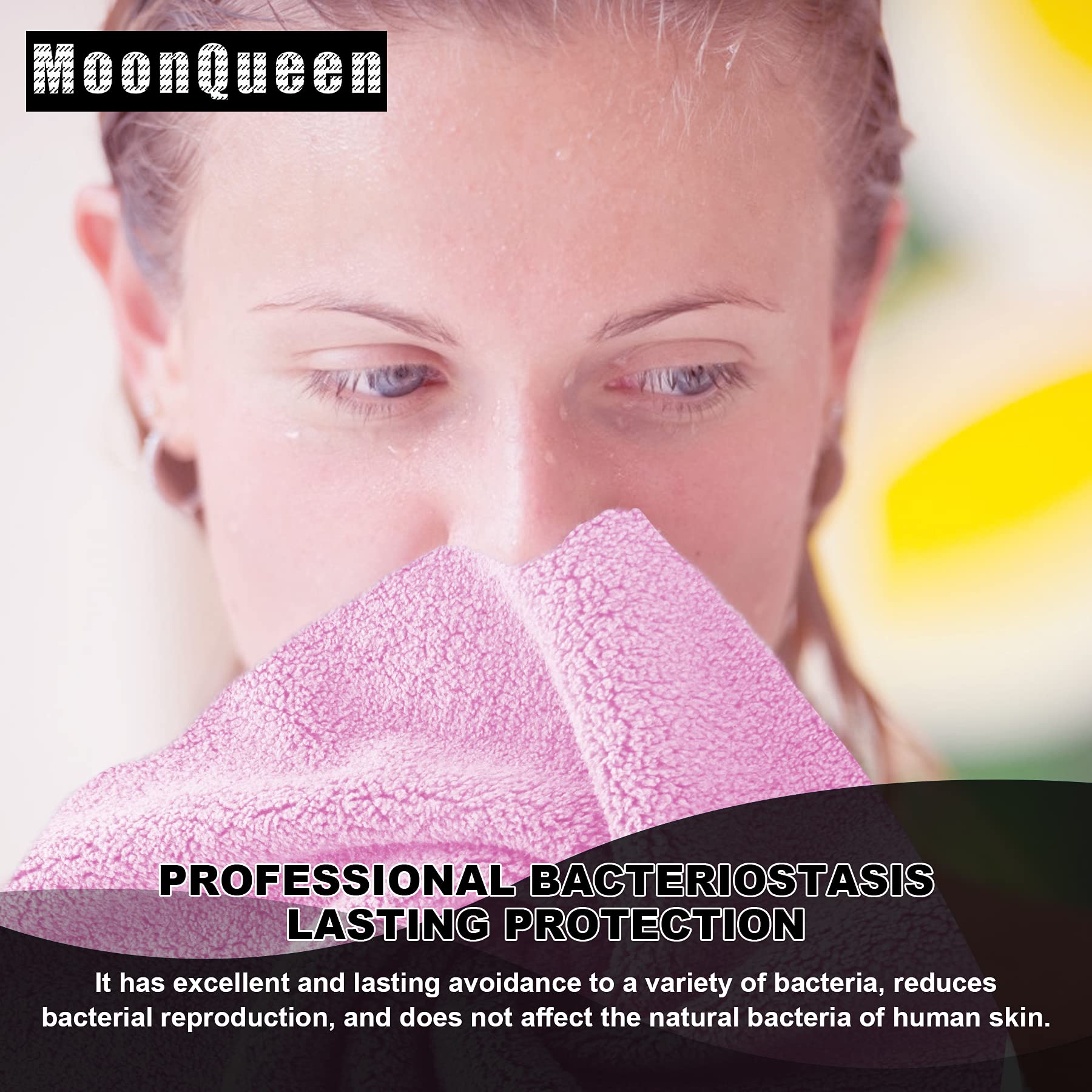 MOONQUEEN lingettes microfibre voyage, idéale dans votre trousse de toilette