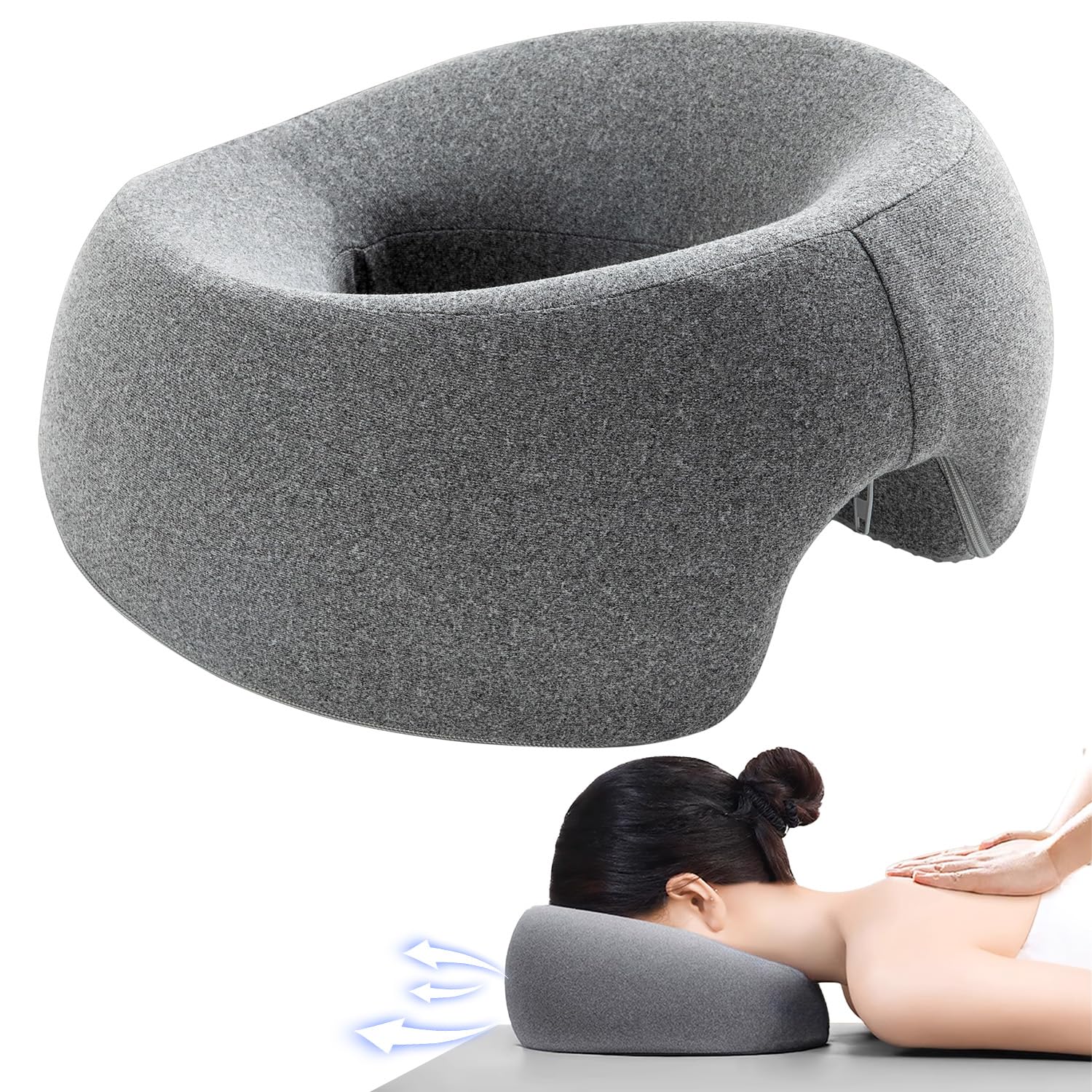 MOONYOOY support-tete-massage-lit : repos confortable et accès facile au dos.