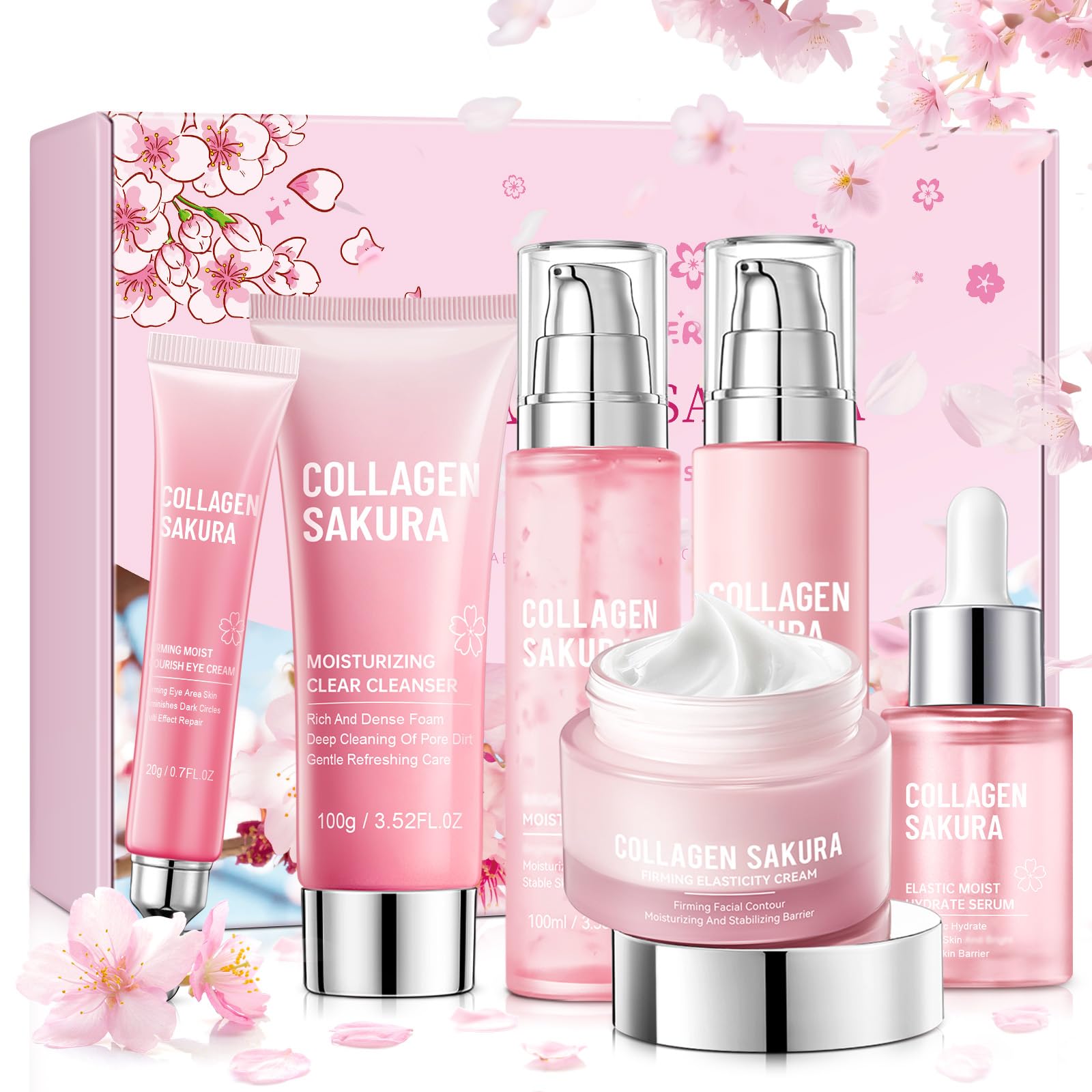 Mopayzer Collagen Sakura Nettoyant Visage: nettoyage doux pour peau hydratée