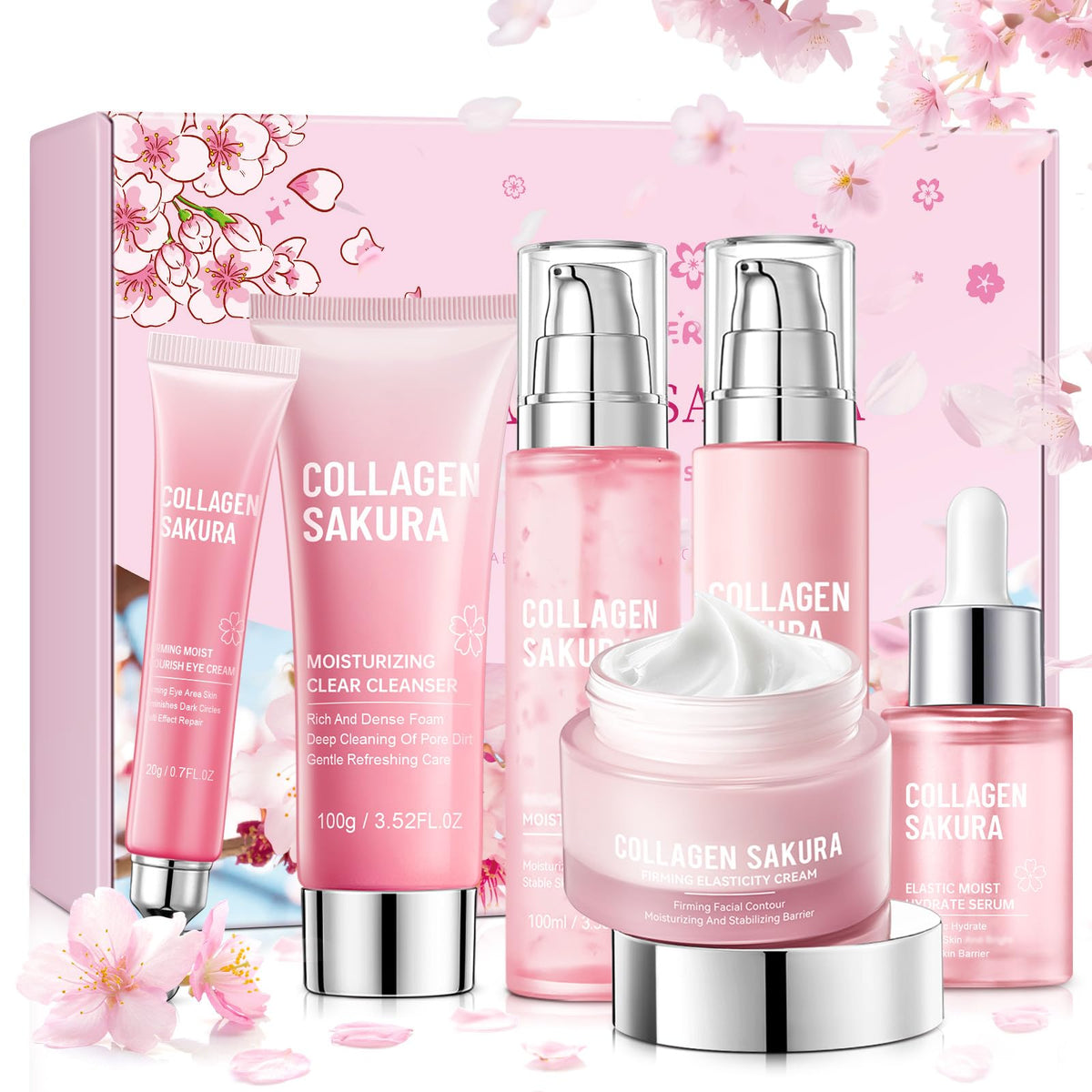 Mopayzer Collagen Sakura Nettoyant Visage: nettoyage doux pour peau hydratée