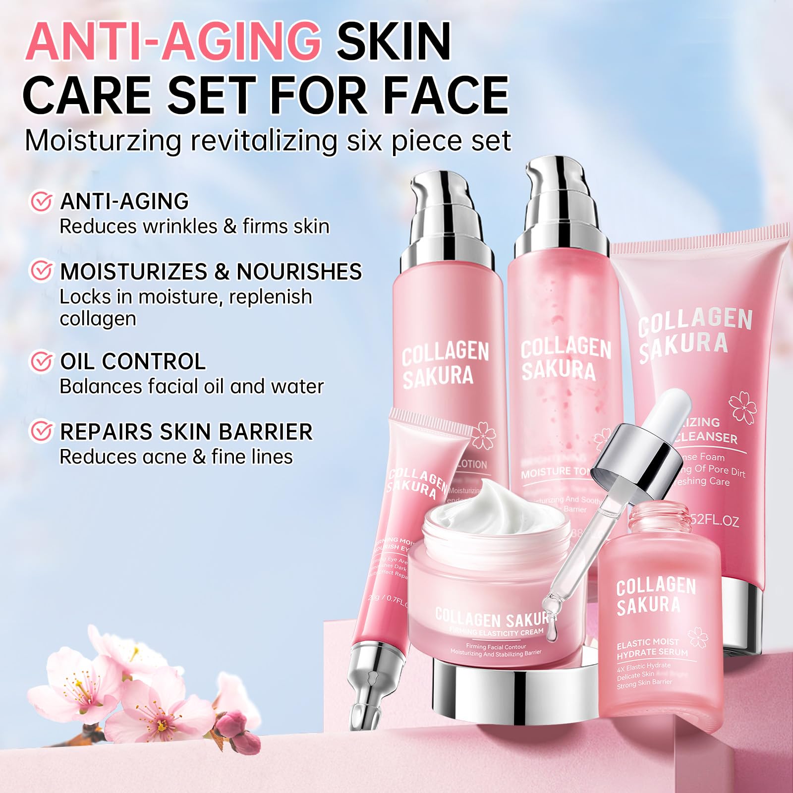Mopayzer Sakura Tonique Visage équilibre l'hydratation et resserre les pores.