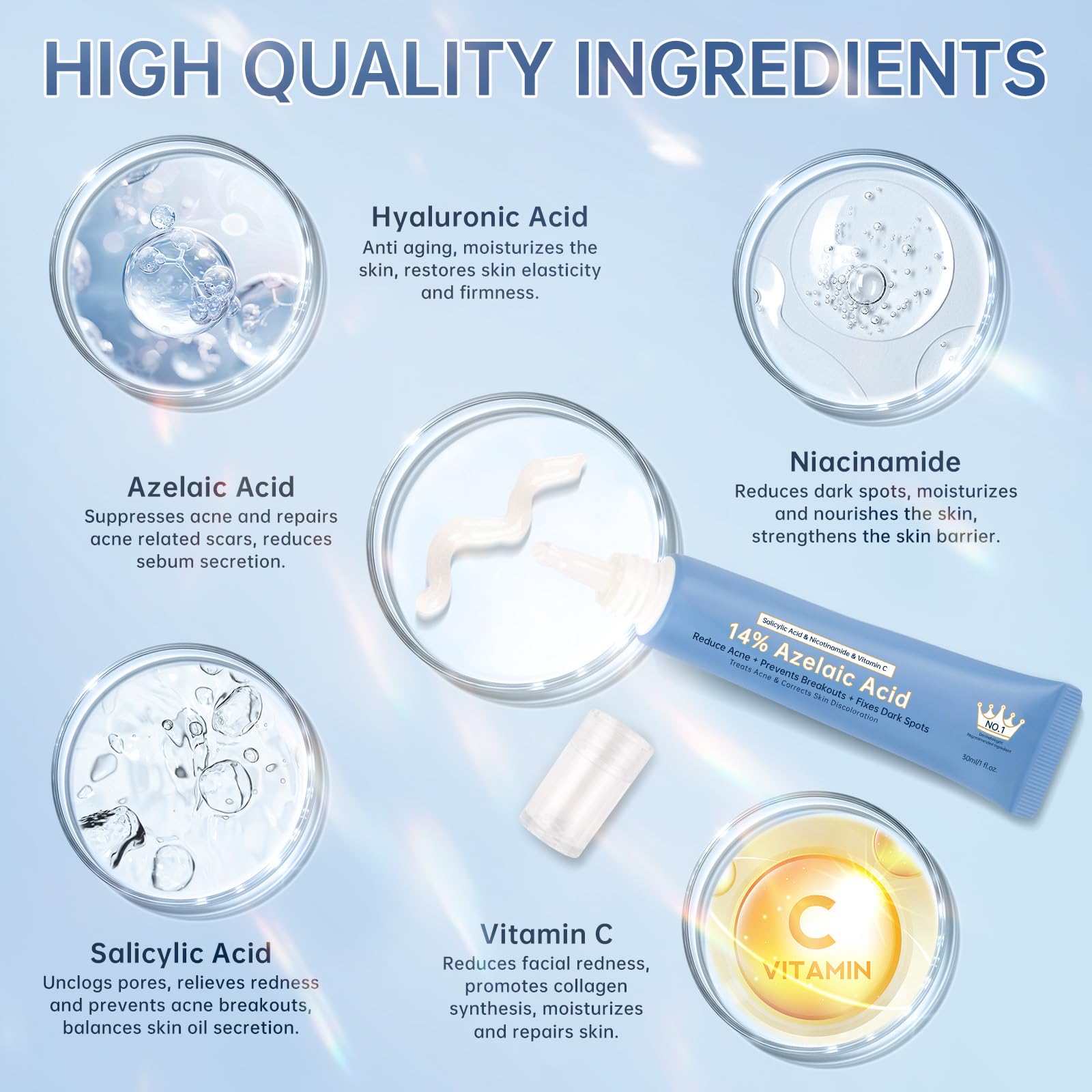 mopayzer serum azelaïque 14: application douce pour préparer la peau