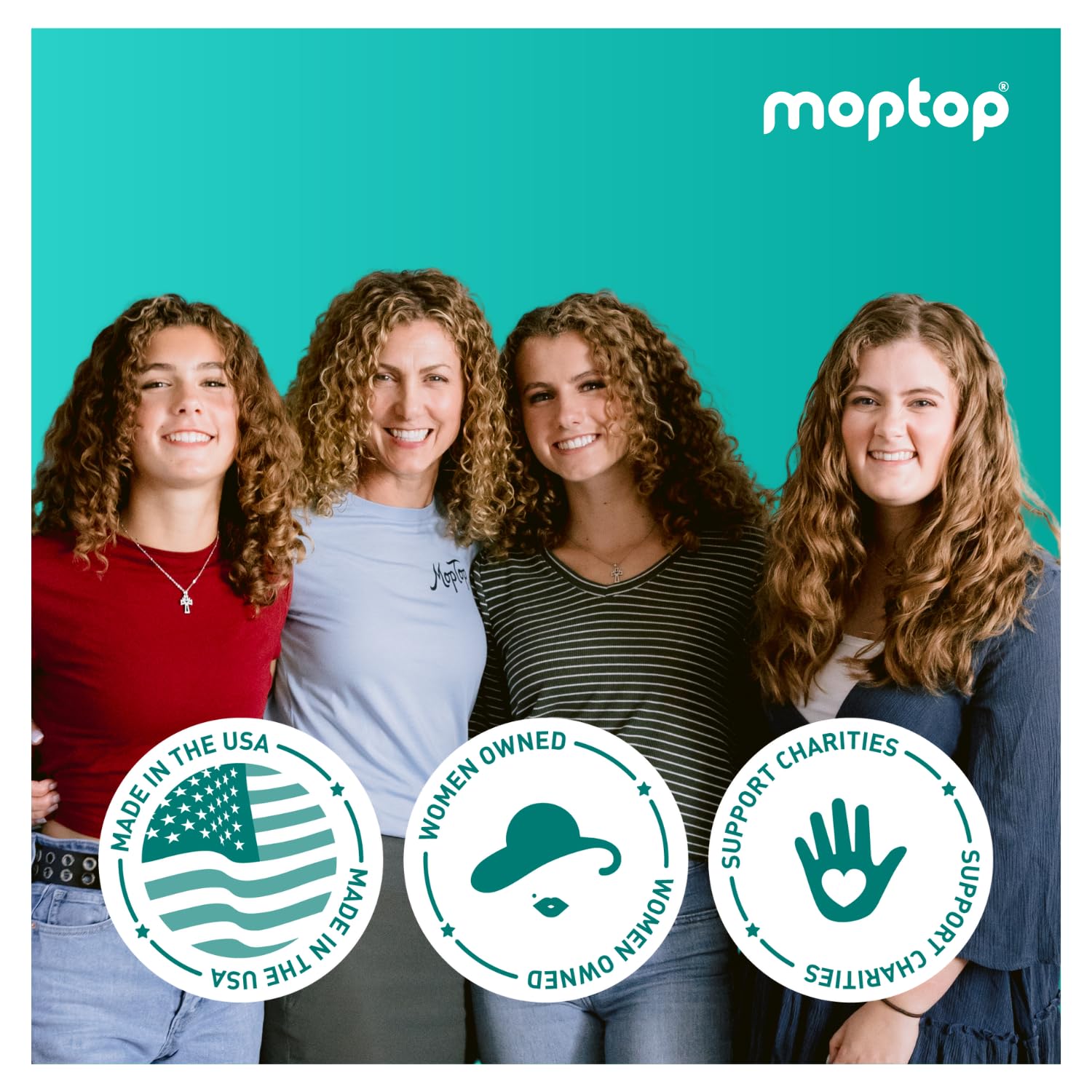 MopTop Curl Cream after air-drying reveals natural, defined curls.