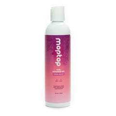 Flacon MopTop Gel Definisseur, définition des boucles et brillance naturelle.