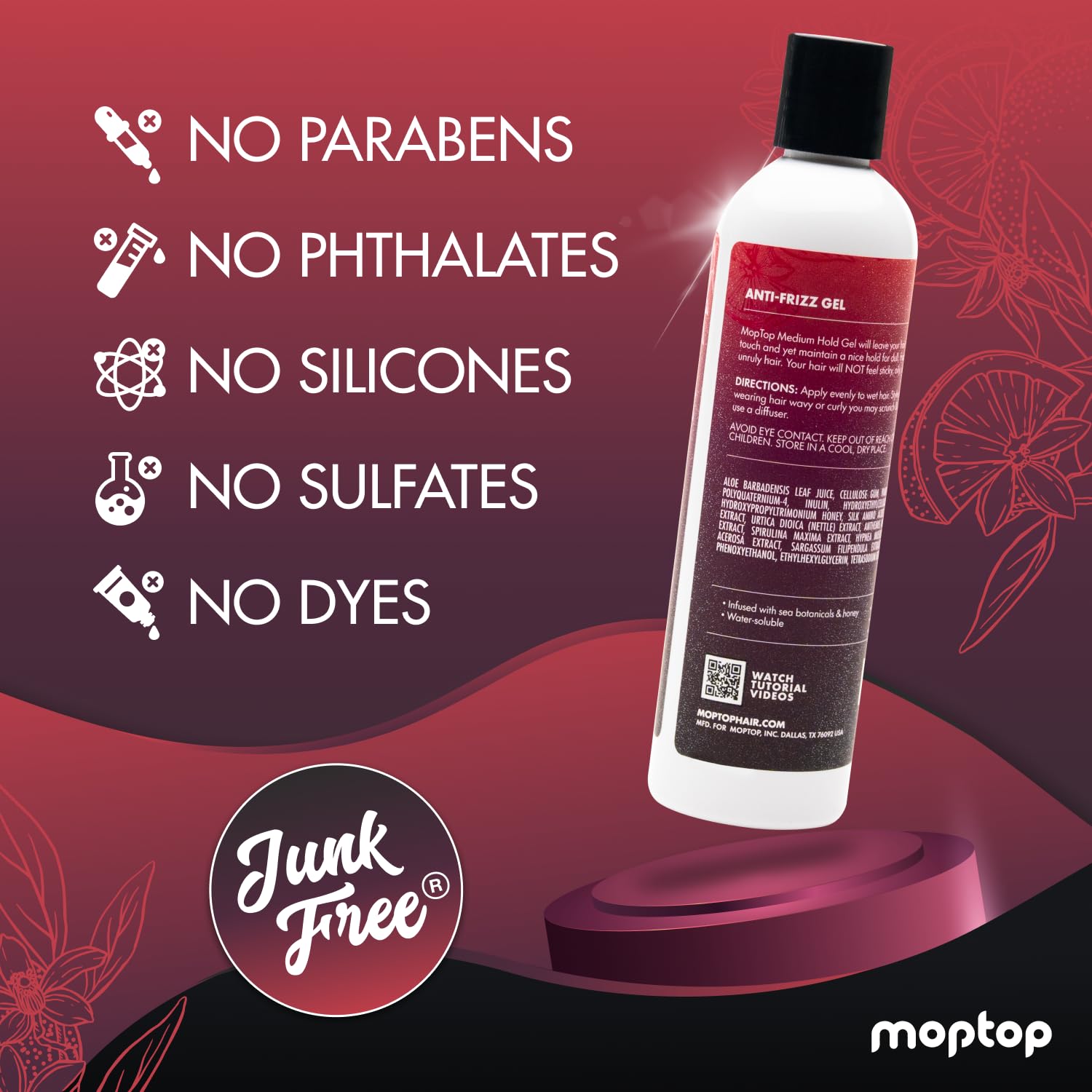 MopTop Gel Format 236 ml prêt à l’emploi pour coiffage.