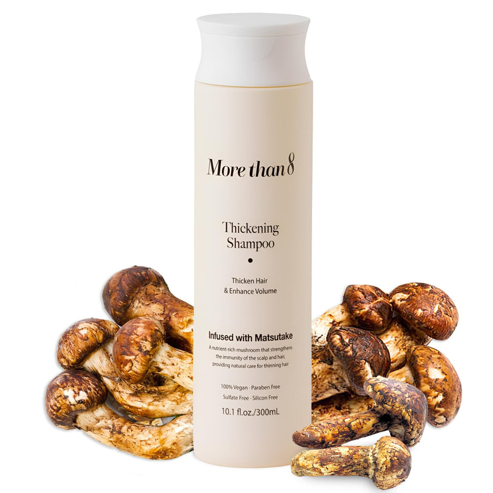 Morethan8 Shampoing Matsutake - bouteille, soin doux et nourrissant les cheveux