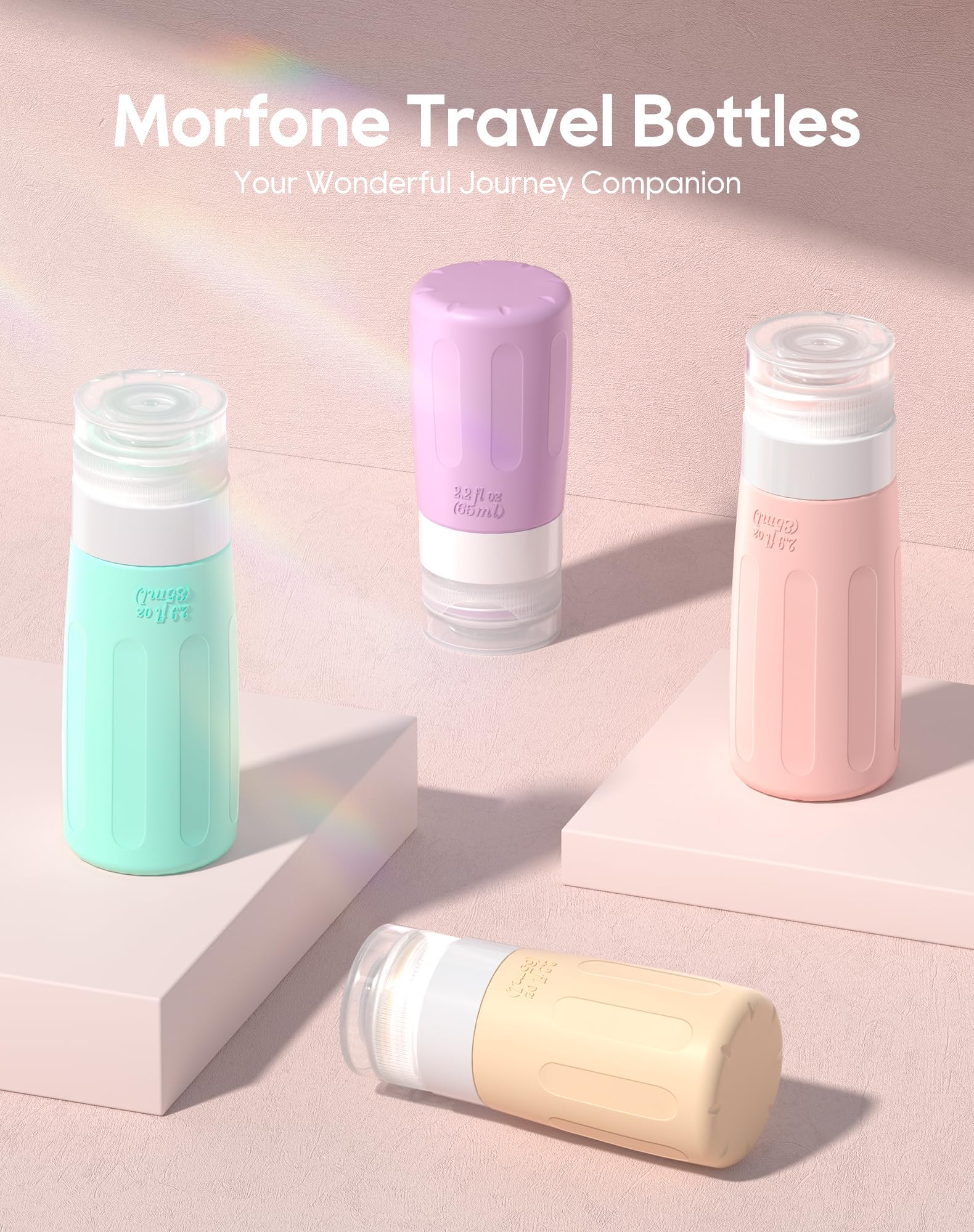 Morfone bocaux silicone BPA-free assurant rangement sûr en voyage