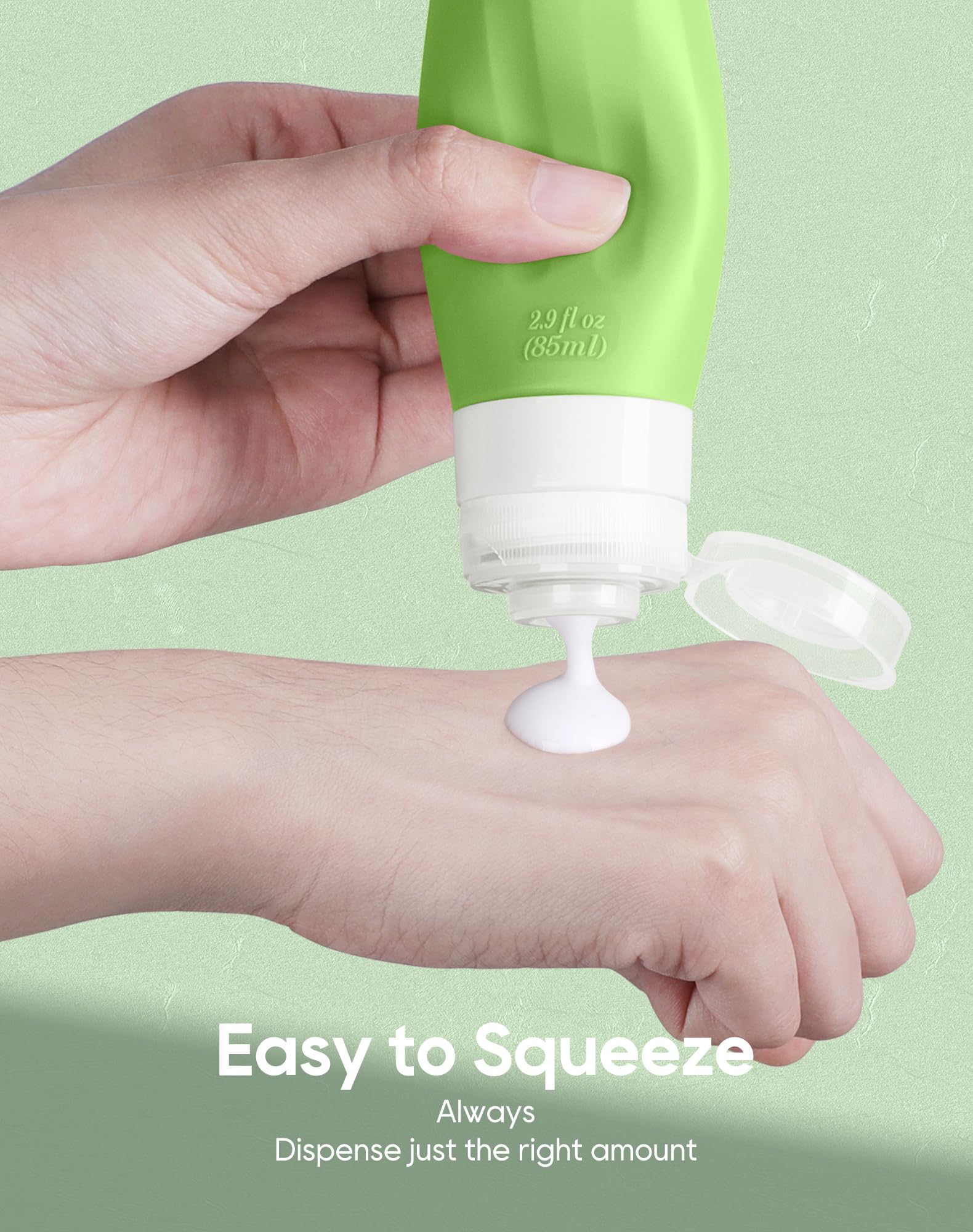 Morfone bouteille silicone 3oz adaptée pour liquides et crèmes