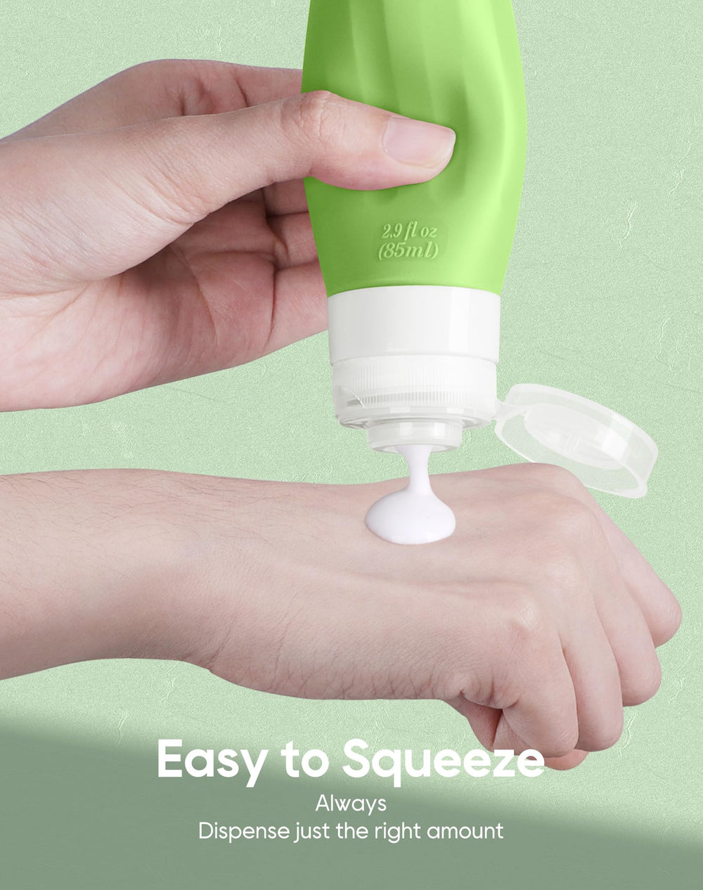 Morfone bouteille silicone 3oz adaptée pour liquides et crèmes