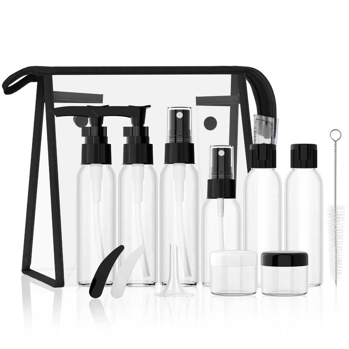Ensemble Morfone – kit complet pour contenants de toilette, pratique et sûr en voyage