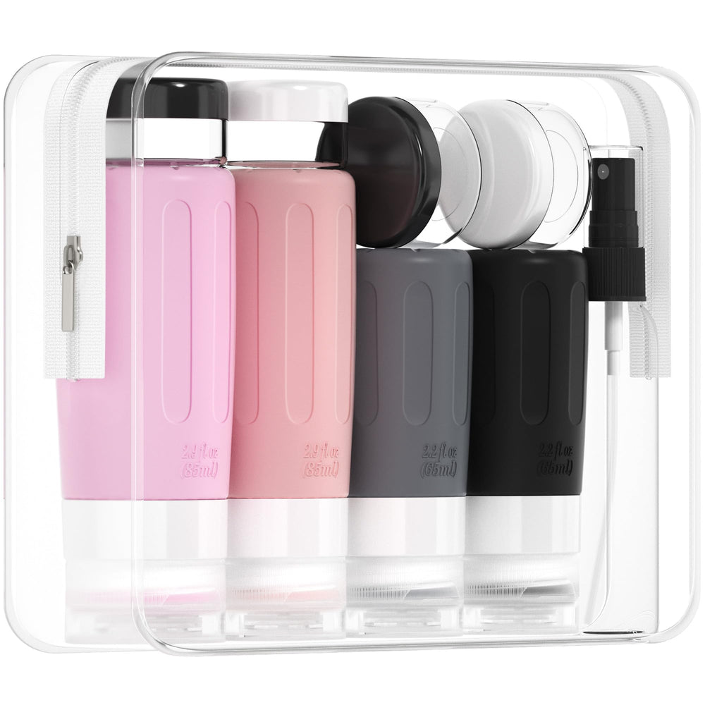 Morfone bouteilles voyage en silicone, étanches et réutilisables