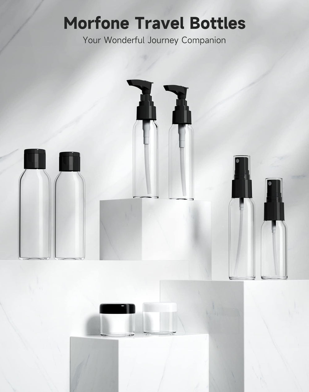 Flacons vaporisateurs Morfone portables pour parfum ou brume en déplacement