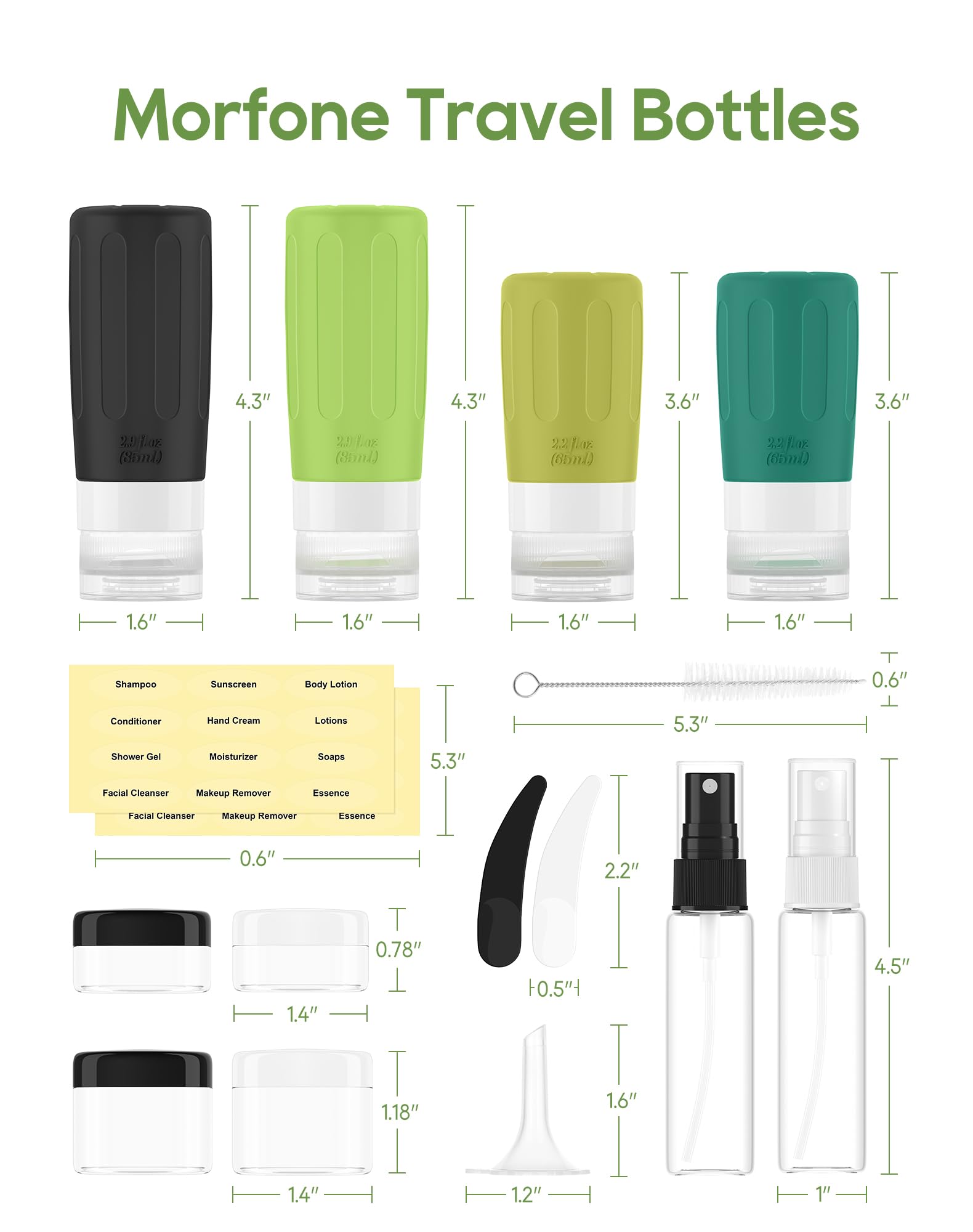 Morfone kit accessoires voyage tout-en-un optimisant l'espace