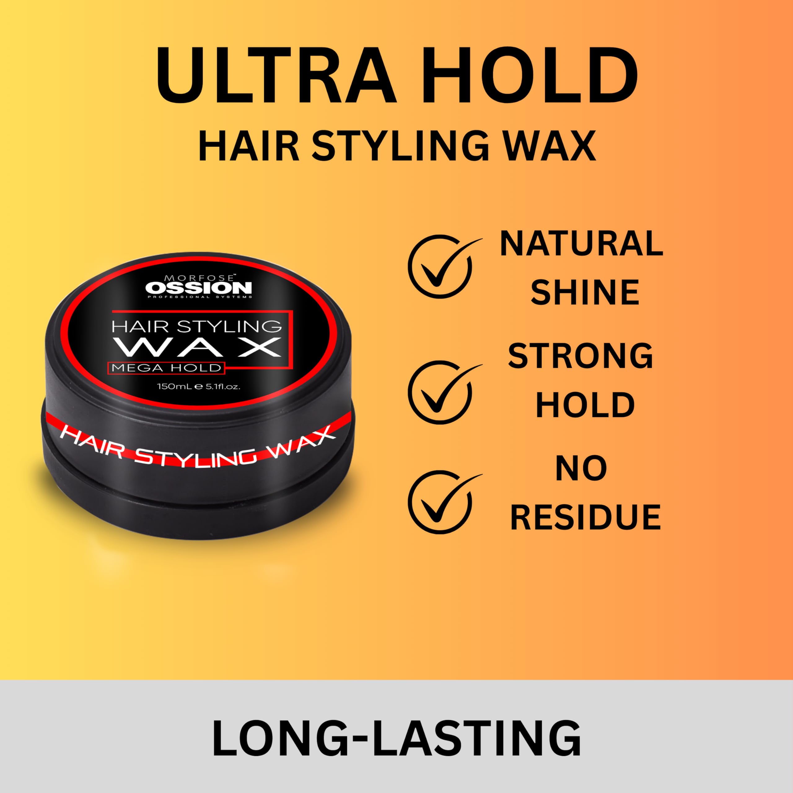 Morfose Barber Wax : texture cremeuse facilitant le coiffage.
