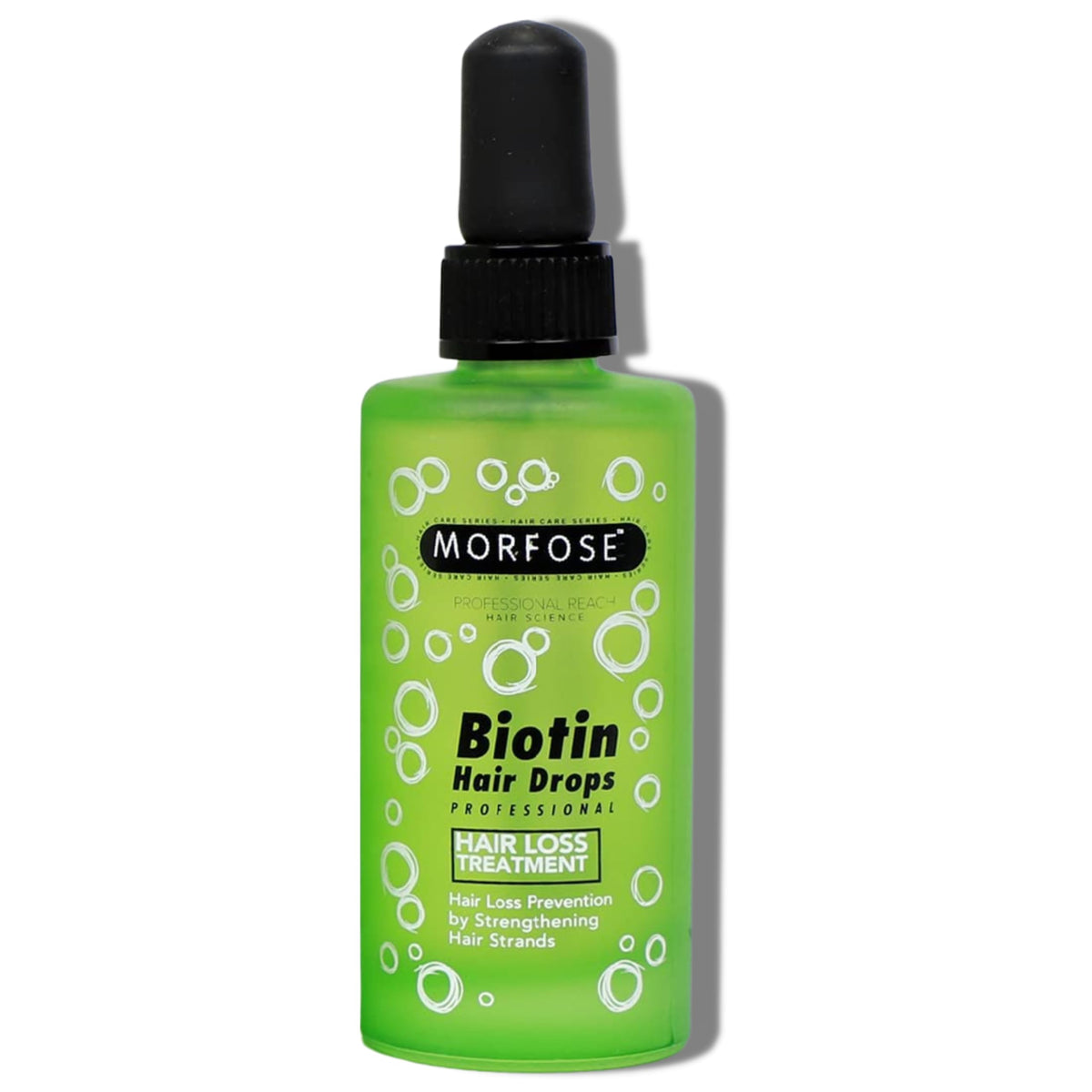 Morfose Biotin Hair Drop : bouteille prête à l’application pour stimuler croissance et solidité.