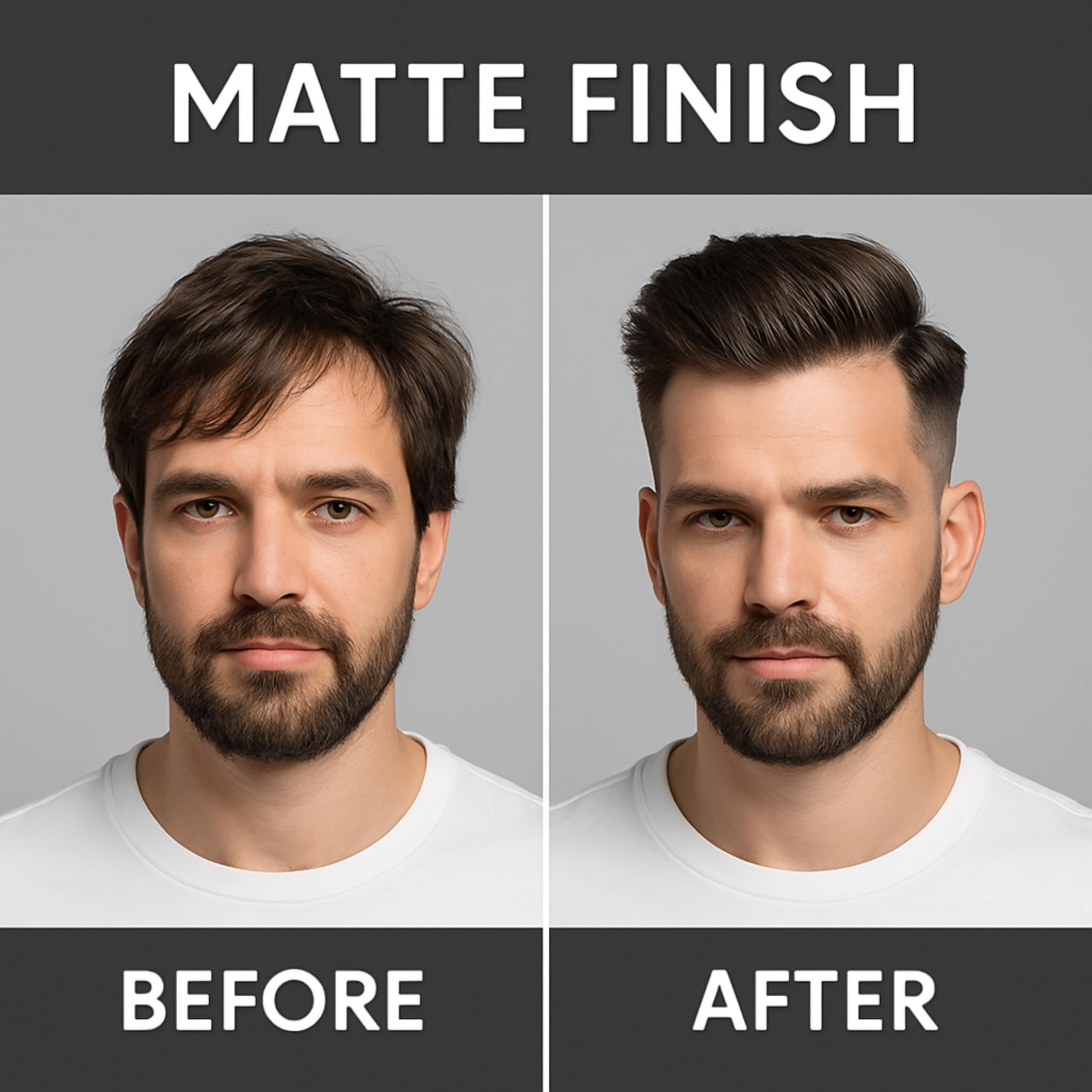 Application facile avec Morfose Cire de barbier pour un coiffage précis.