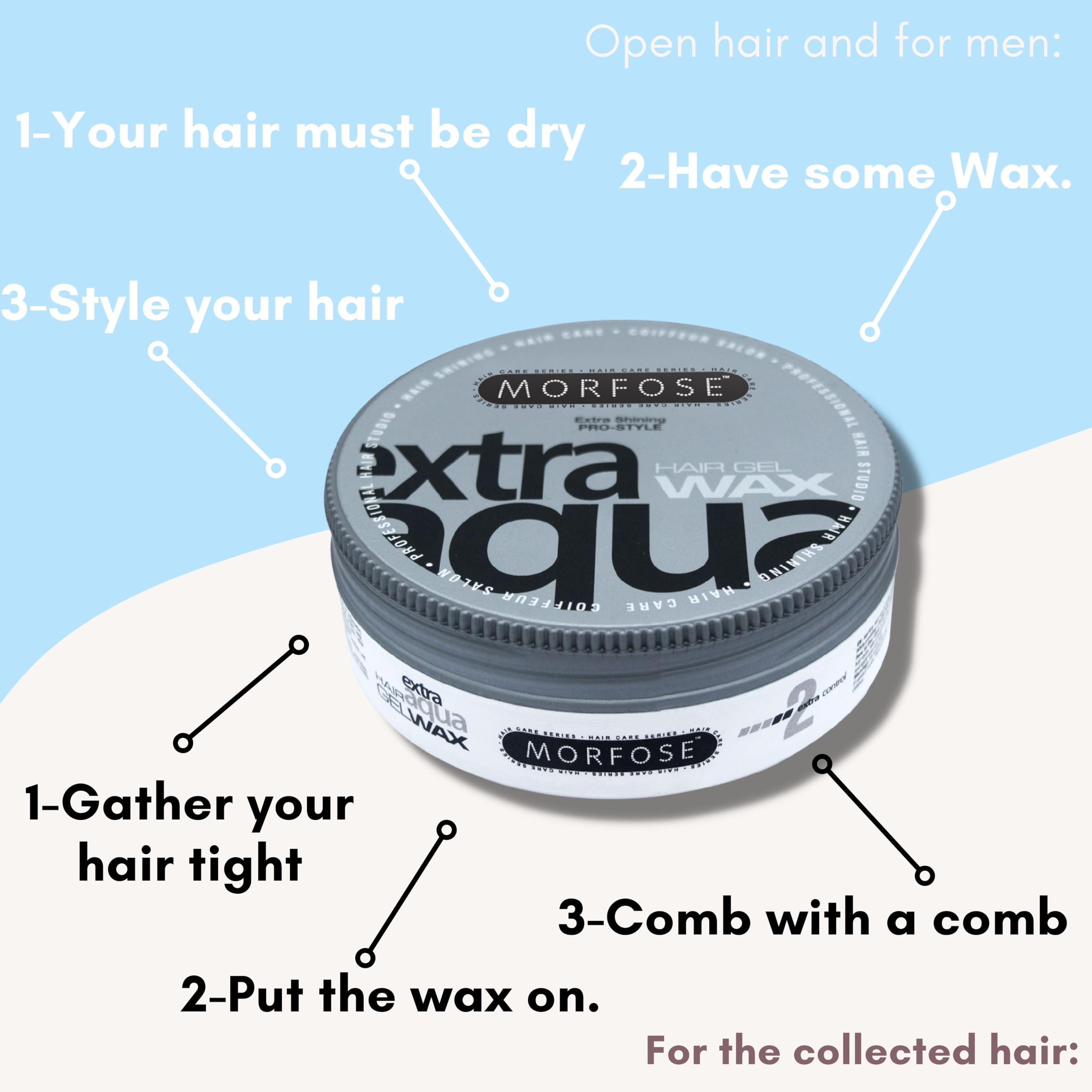Morfose Extra Aqua Gel définit les boucles avec souplesse et brillance.