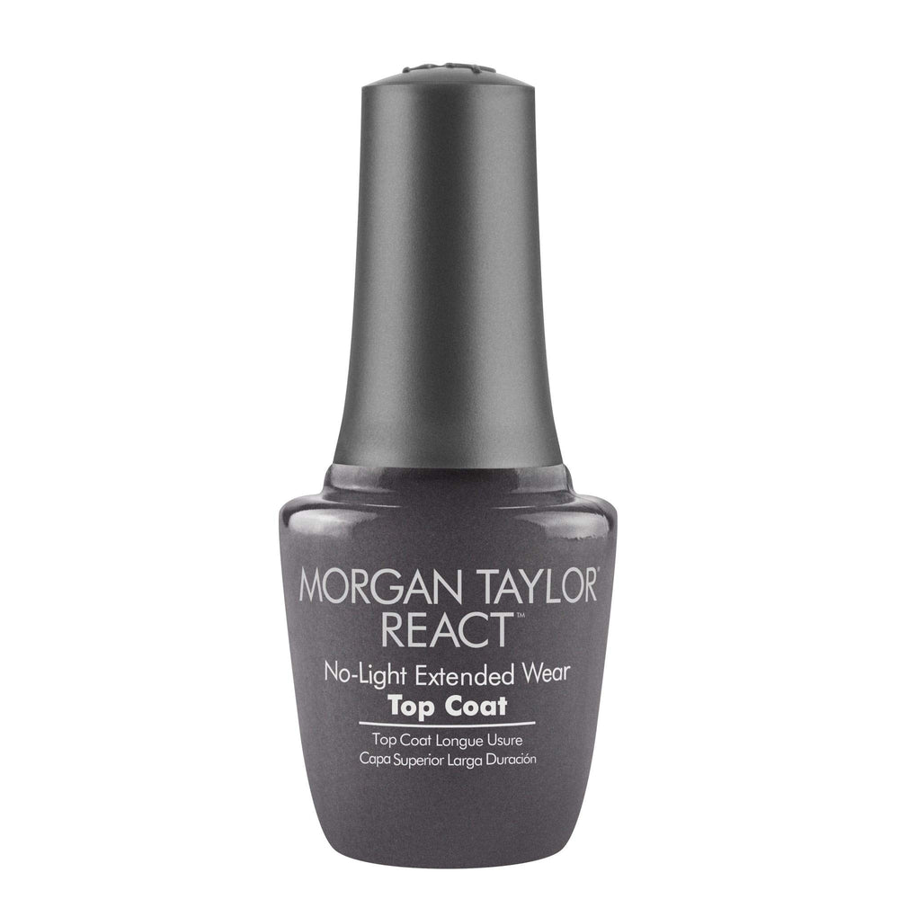 Morgan Taylor REACT – couche supérieure offrant brillance durable et protection contre les écaillures sans LED.