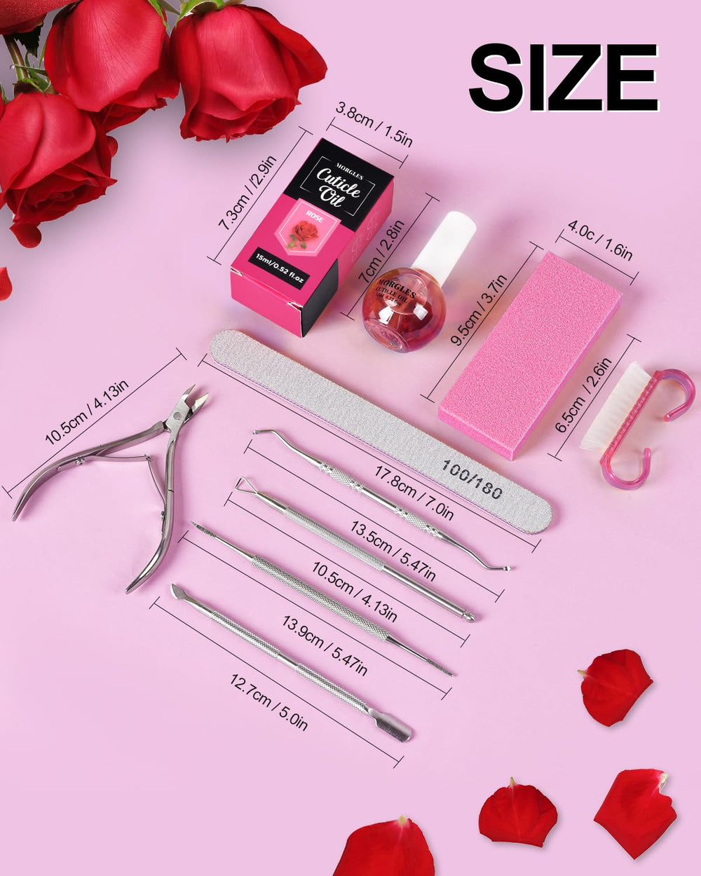 Morgles brosse-ongles: brosse douce pour nettoyer ongles et outils.