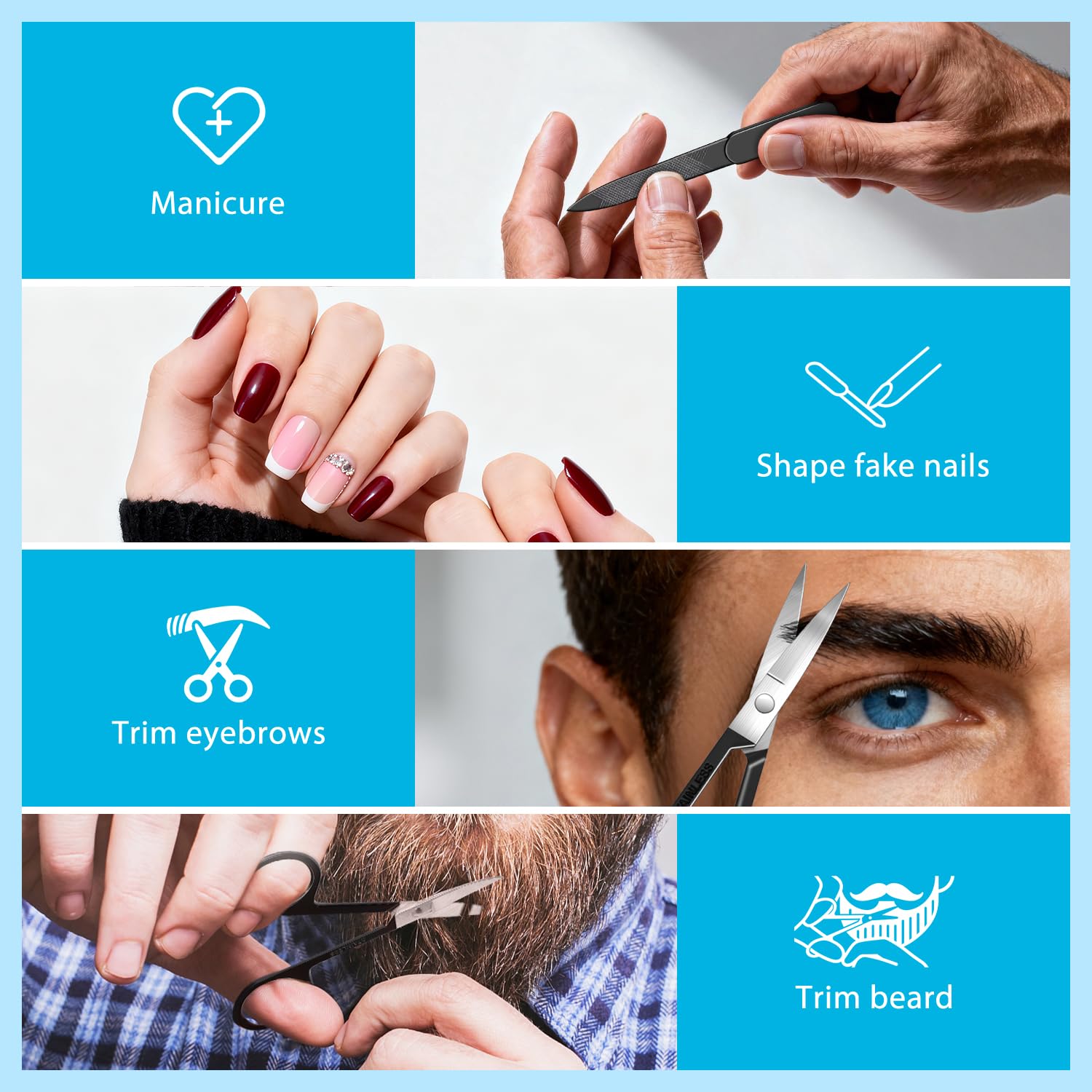 MORGLES ciseaux courbes-professionnels: coupe précise adaptée aux ongles et cuticules.