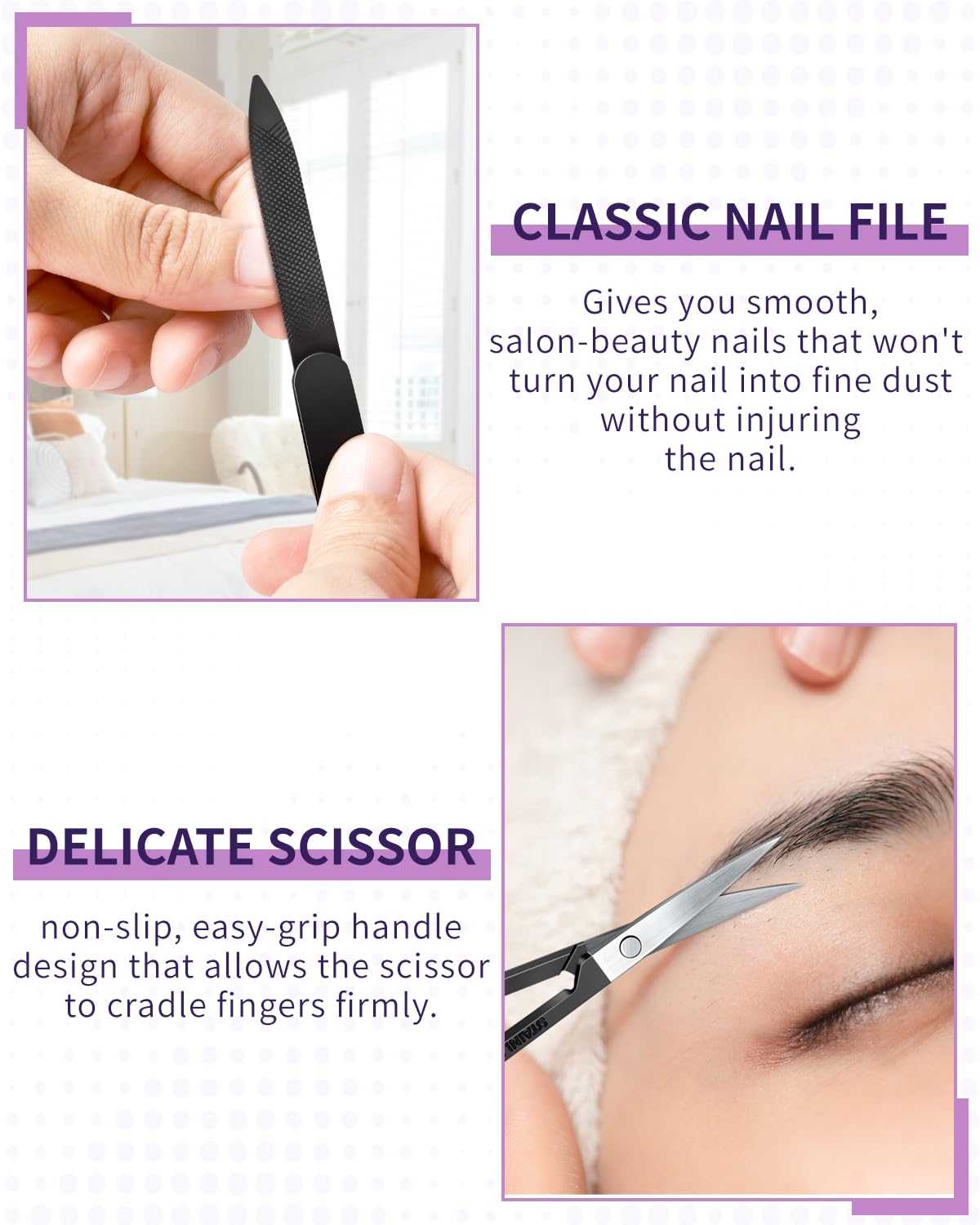 Ciseaux à ongles Morgles courbés pour une coupe nette.