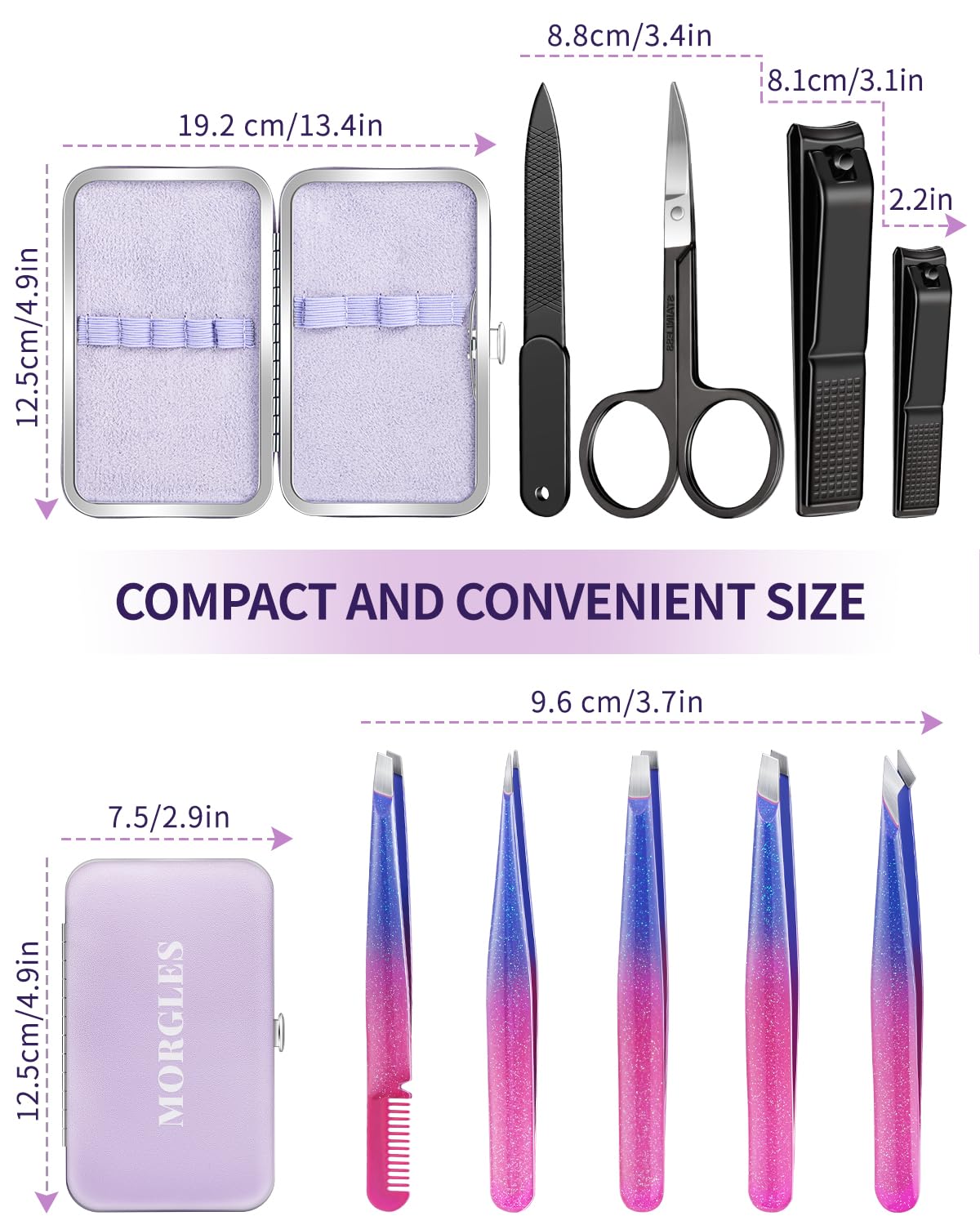 Etui voyage Morgles en cuir pour ranger l'ensemble lors des déplacements.