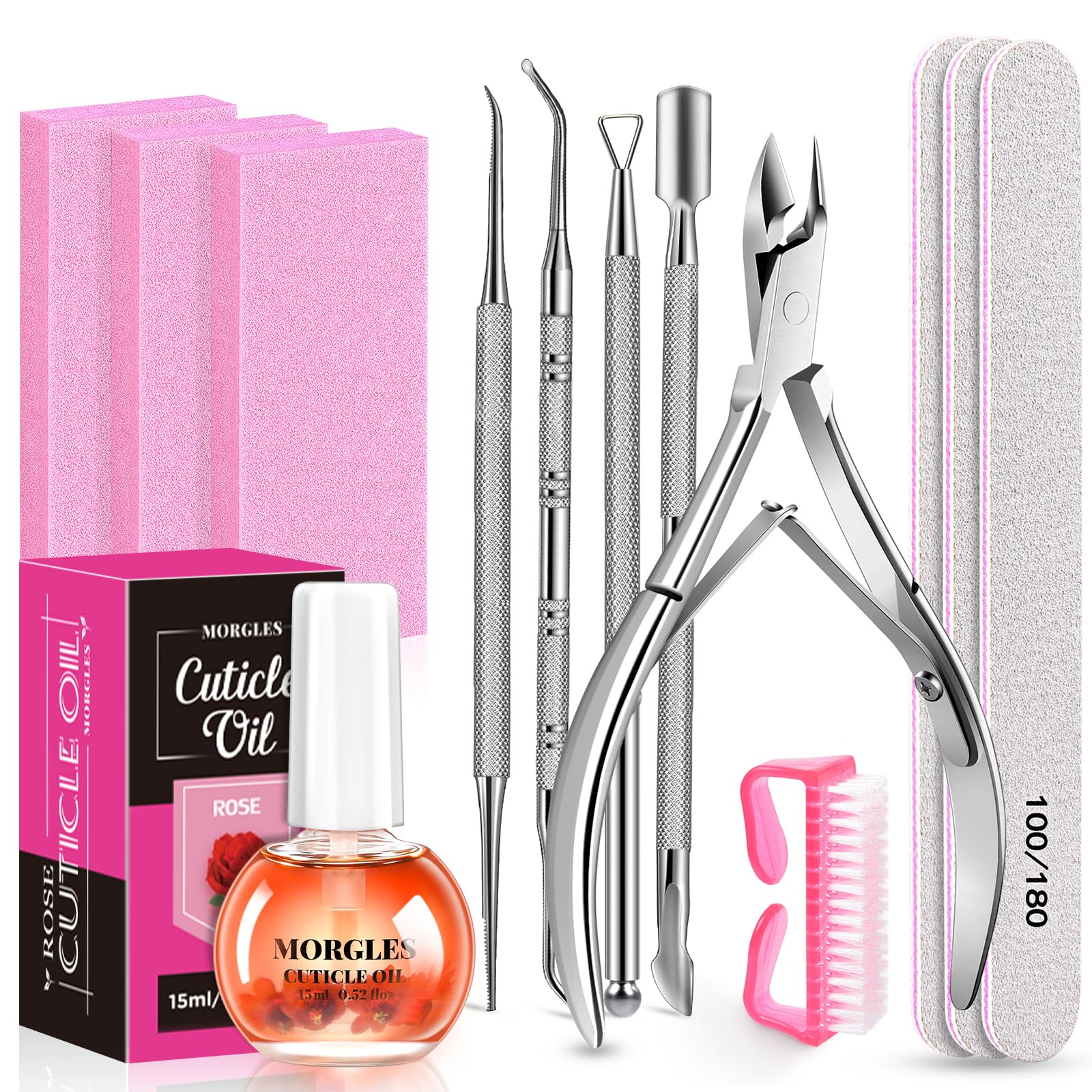 Morgles kit-cuticule-ensemble: outils complets pour soigner cuticules avec précision.