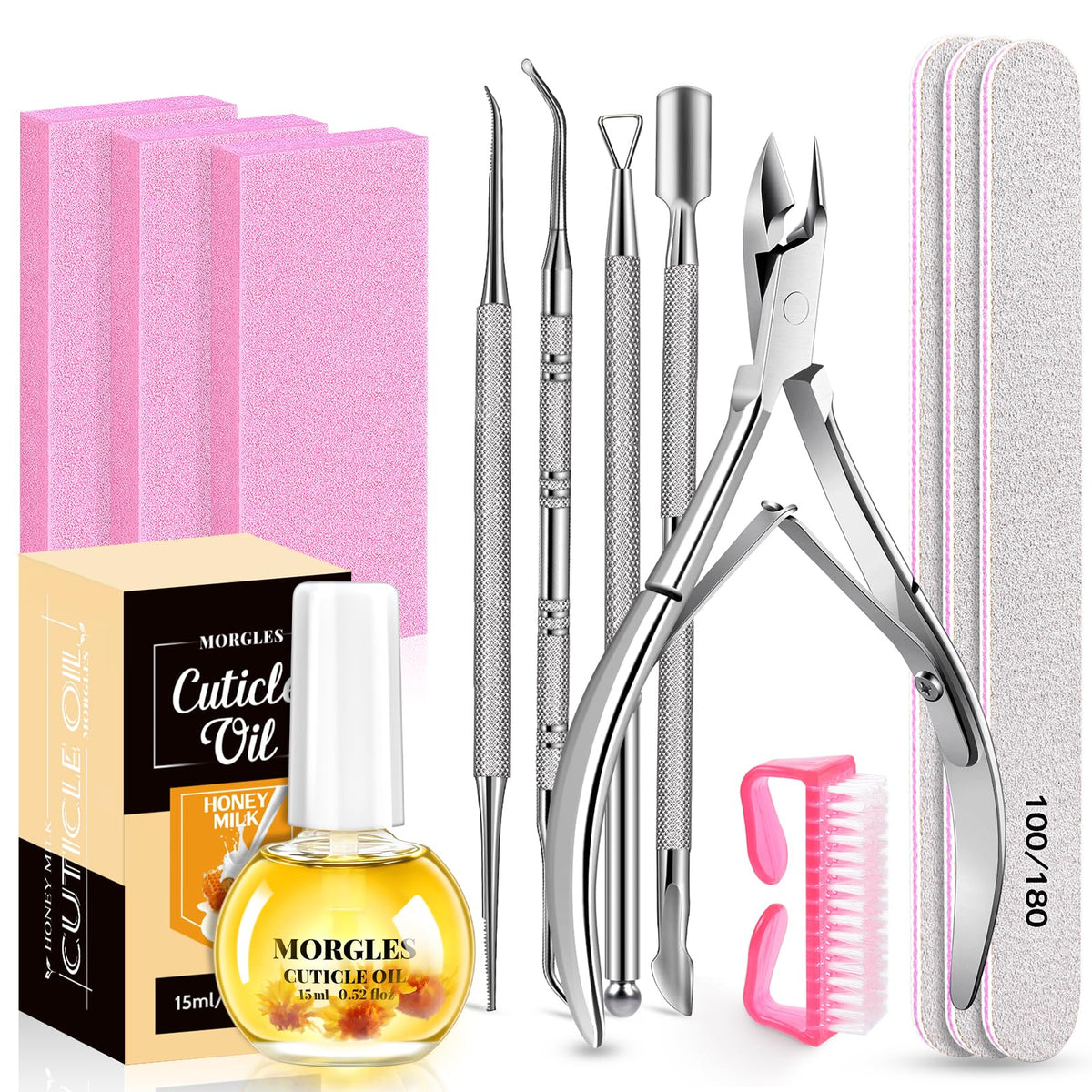 Kit Morgles : lime à ongles et bloc tampon pour une finition lisse