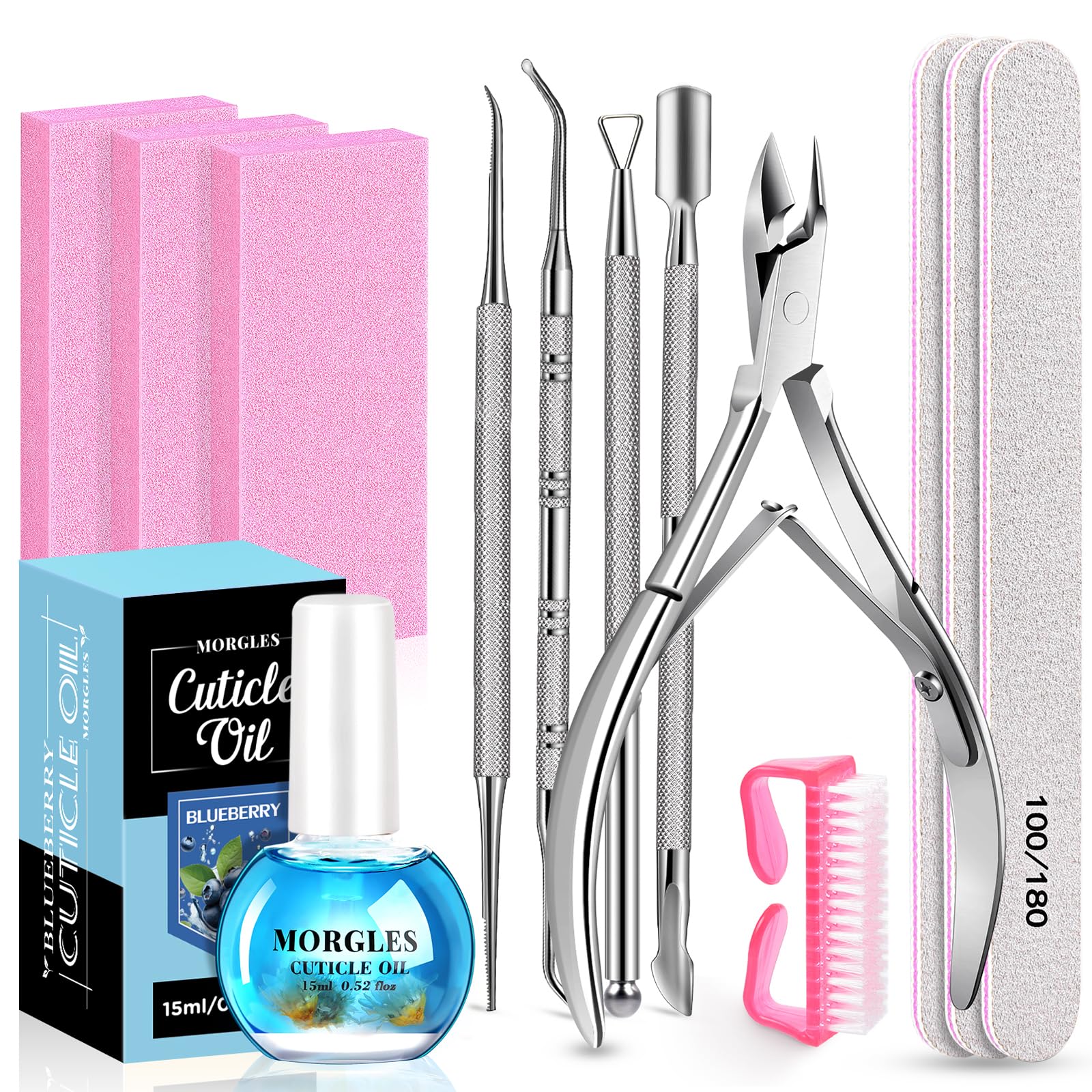 Kit soins ongles complet de MORGLES, pratique pour la manucure à domicile.