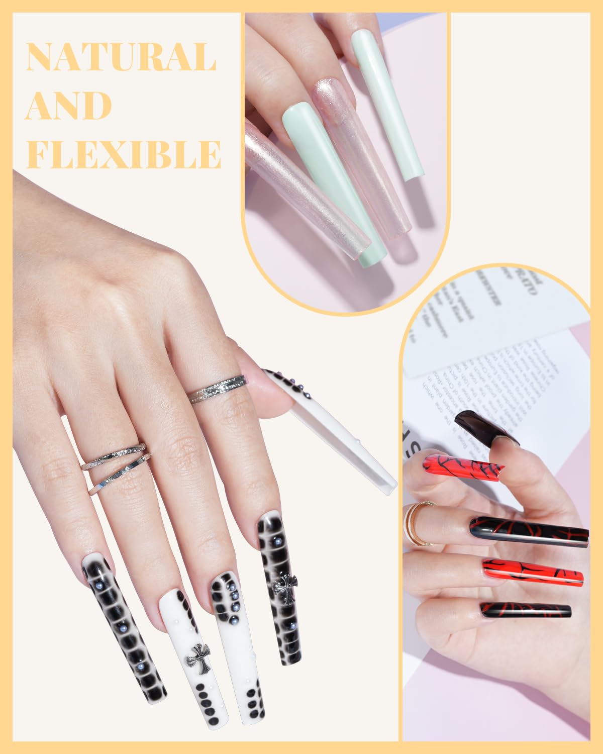 Ongles Morgles variantes de formes pour personnaliser votre style.
