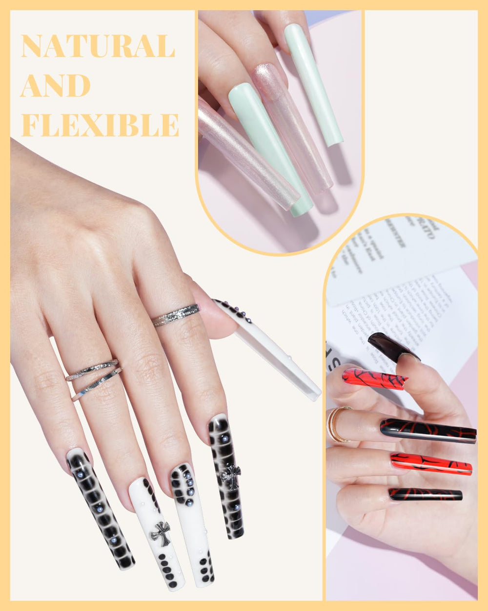 Ongles Morgles variantes de formes pour personnaliser votre style.