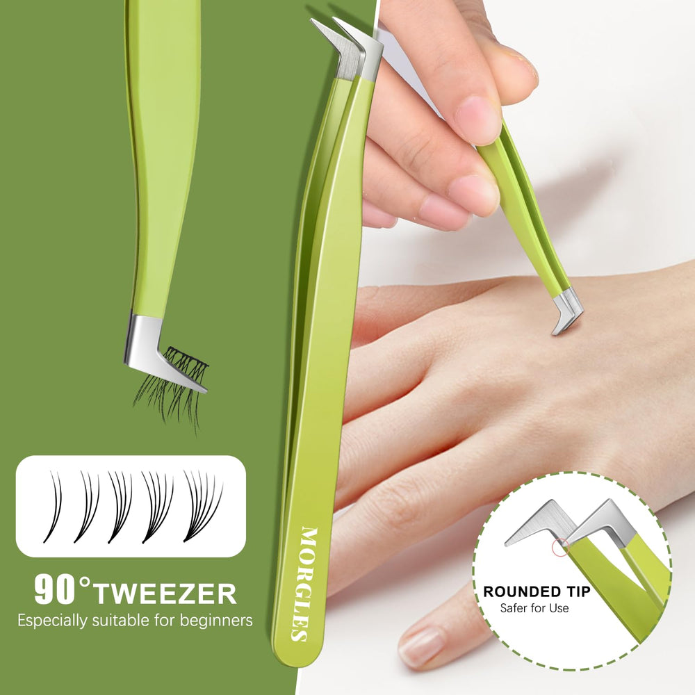 Pinces Morgles prise forte et mince, garantissant une pose d extensions classiques.