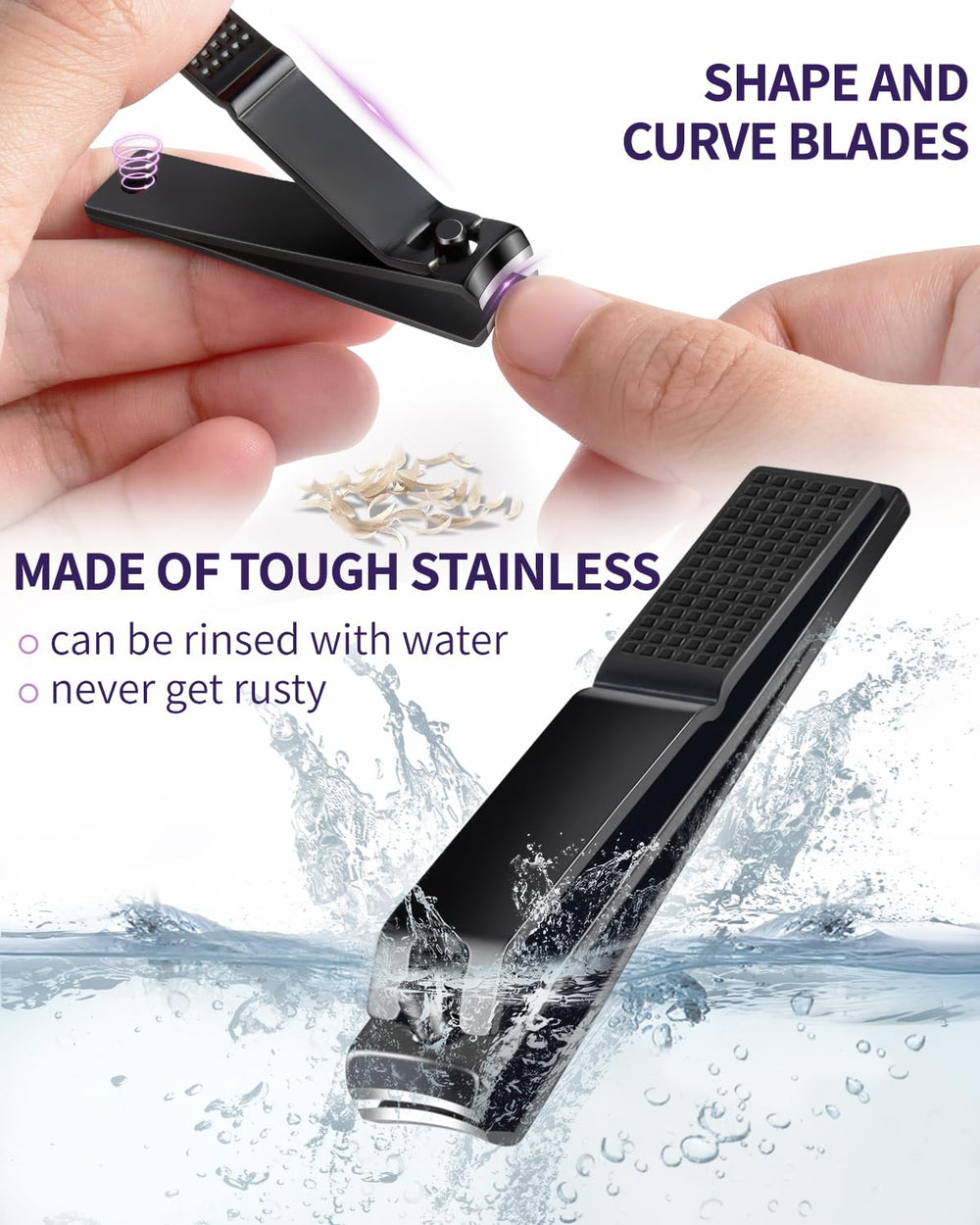 Pinces à sourcils Morgles incline avec peignes pour retirer en douceur.