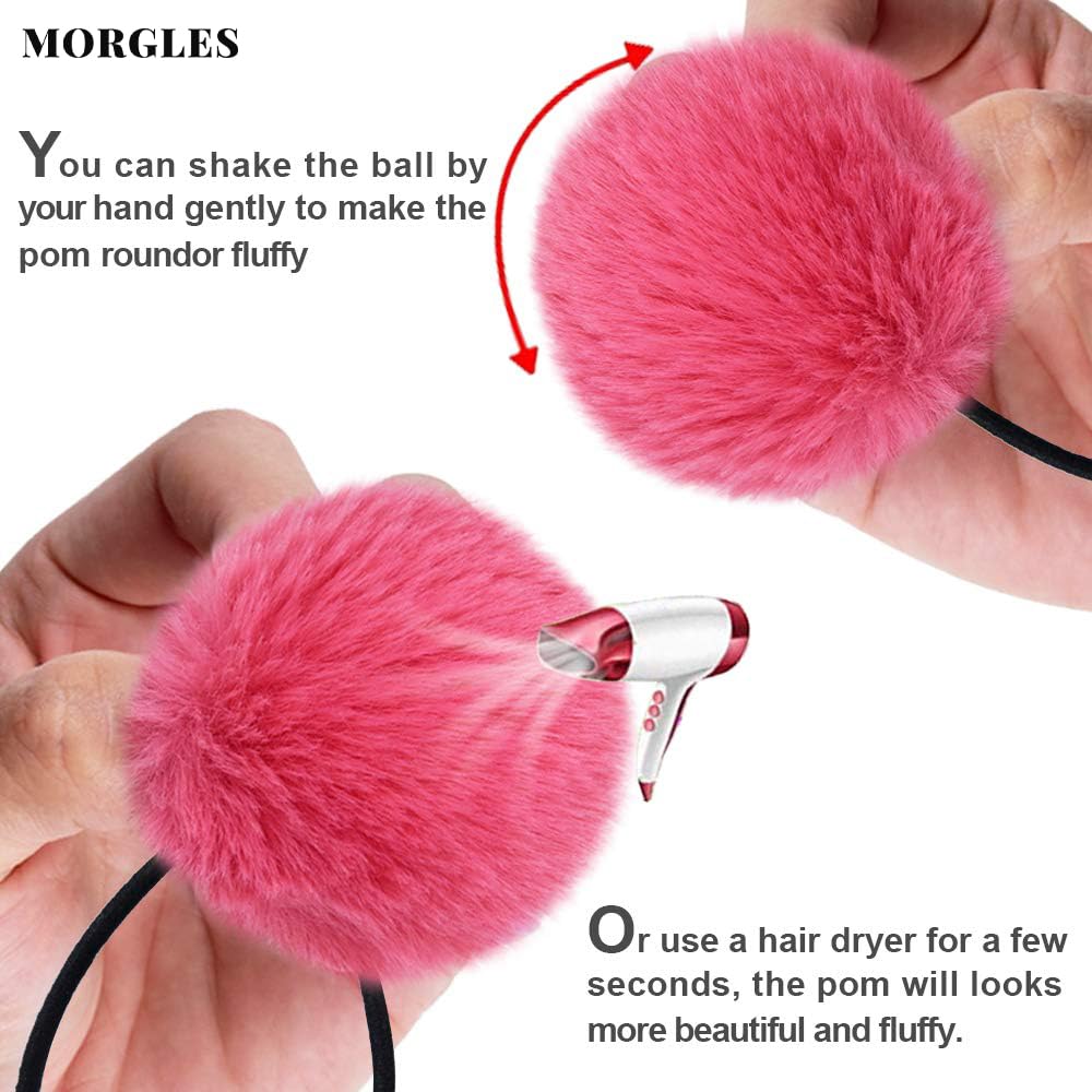 morgles pompon duveteux jaune pour cheveux, apporte un accent joyeux à chaque coiffure