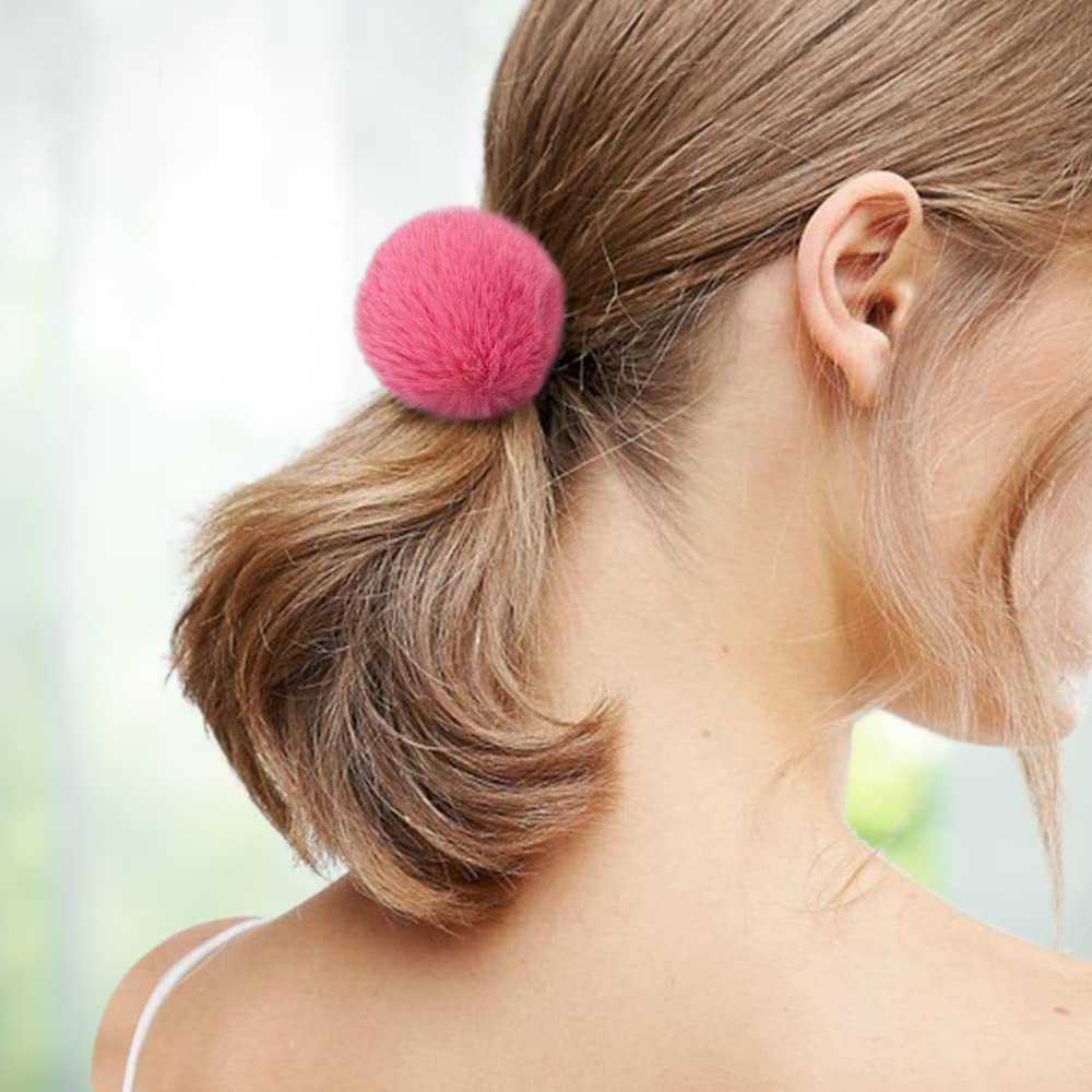 morgles pompon duveteux vert pour cheveux, apporte texture douce et volume ludique