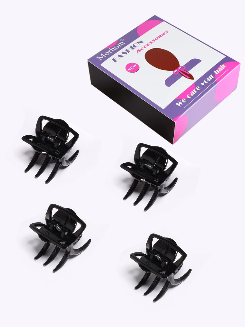 Morhom clip cheveux noir et marron, idéal pour coiffures rapides