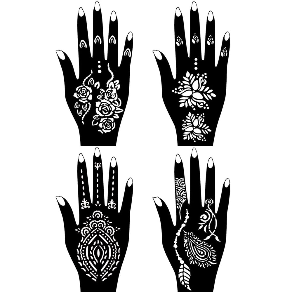 Moricher Henna Kit – pochoirs mains pour motifs personnalisés.