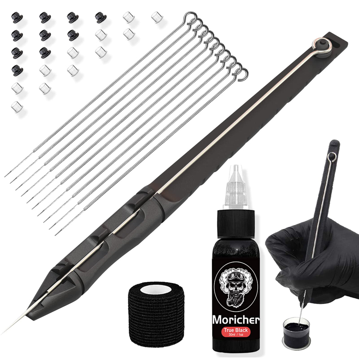 Moricher stylo de tatouage manuel – outil précis pour apprentissage à domicile