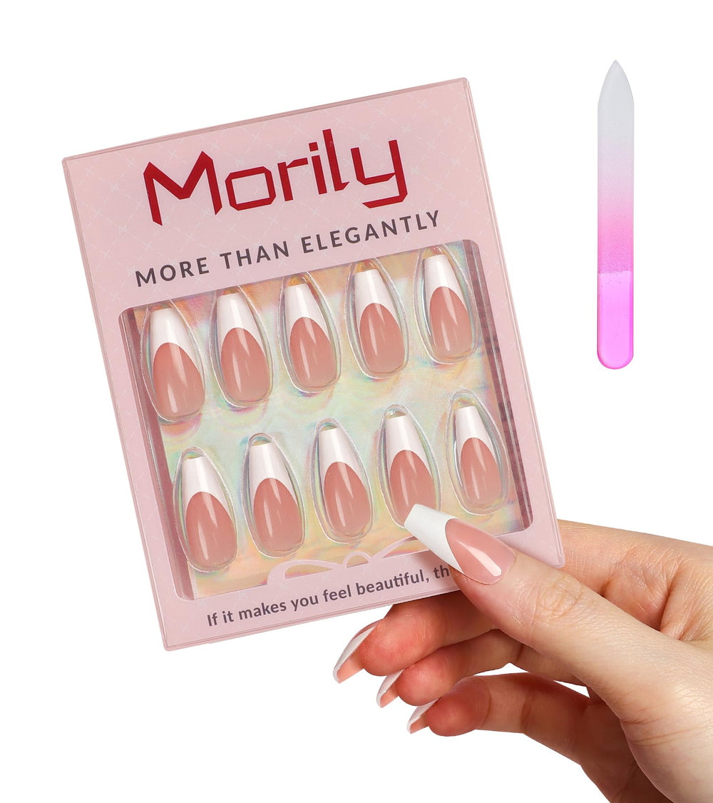 Morily ensemble 30 ongles longs cercueil, kit prêt à poser.