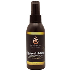 Moroccan Gold Series masque leave-in en flacon argan: démêlage facile et hydratation légère.