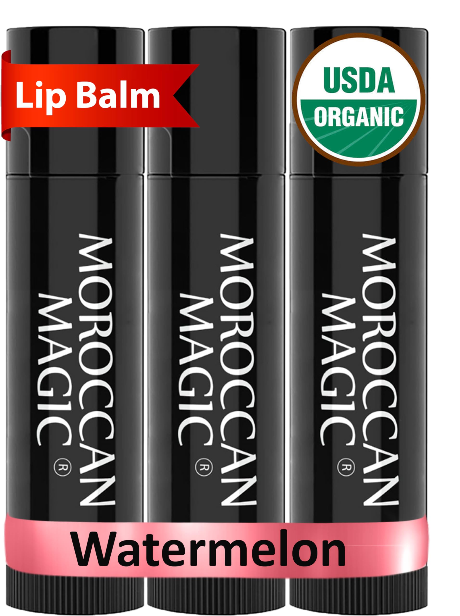 Baume lèvres Moroccan Magic Pastèque Pack 3 emballage élégant.