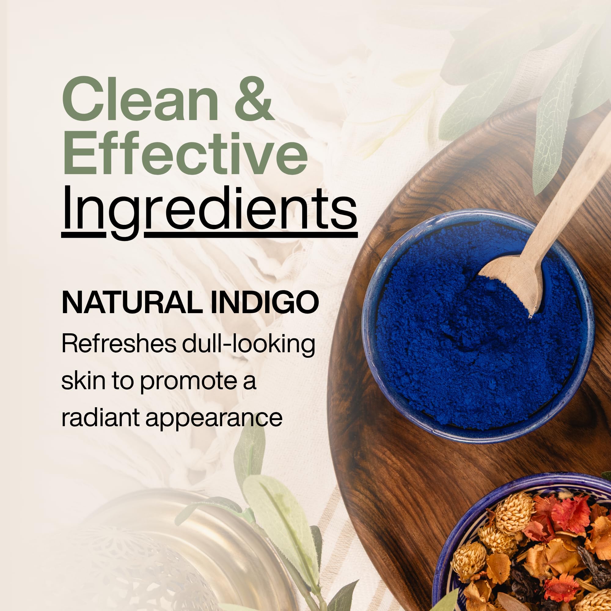 MOROCCAN MCHICHA Texture fine de poudre Nila Bleue pour peau lisse.