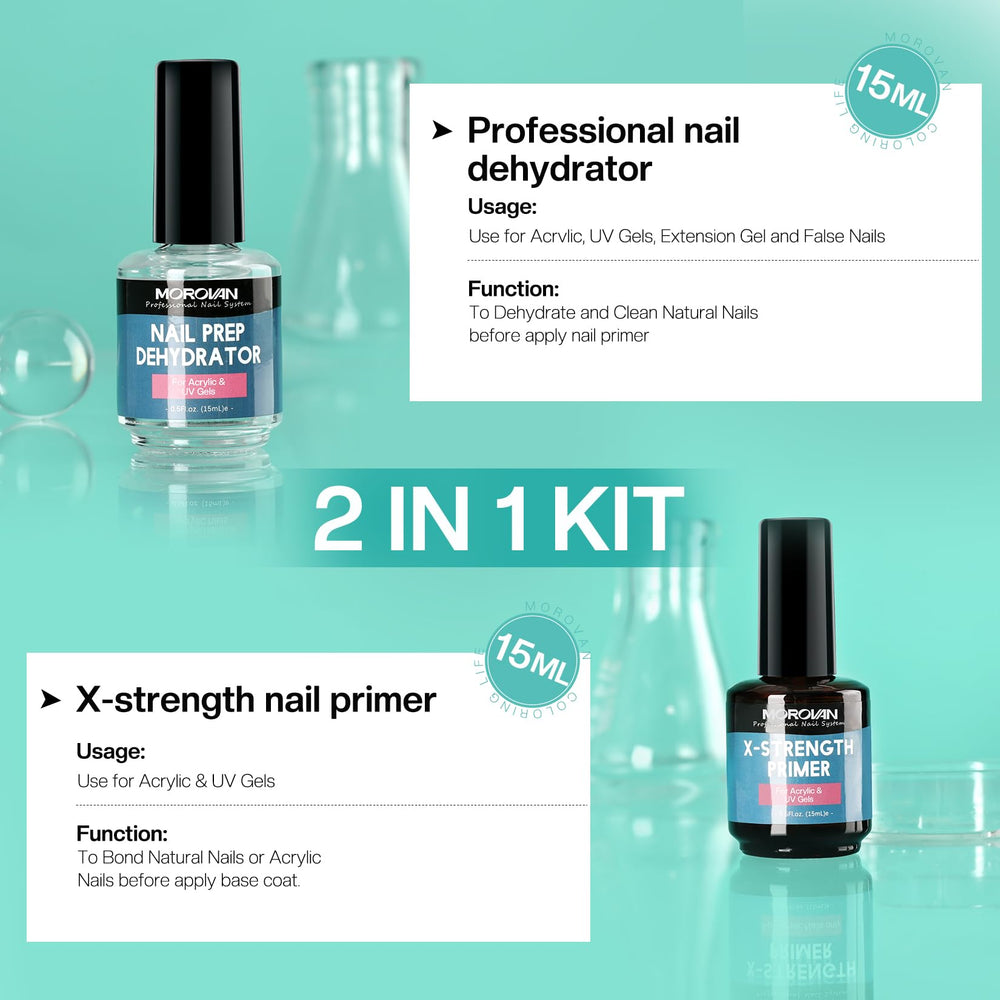 Morovan Adhésion renforcée pour ongles acryliques sans lifting.