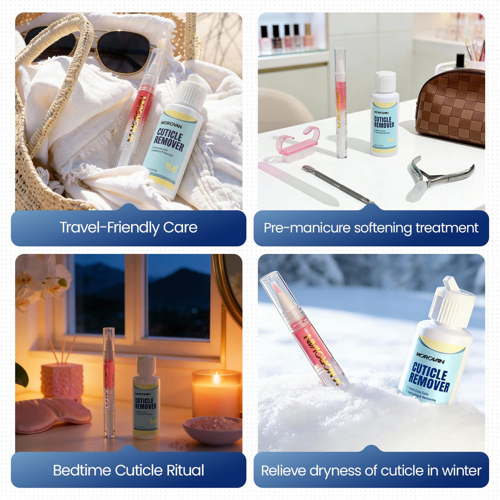 Morovan application-gel-cuticule-15s, démarrage rapide pour un look soigné.