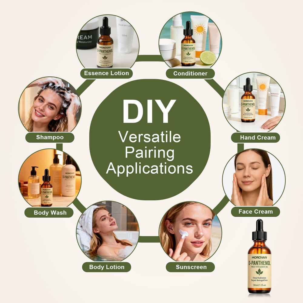 Morovan D-Panthenol Hydratation Profonde pour peau sensible et douceur durable.