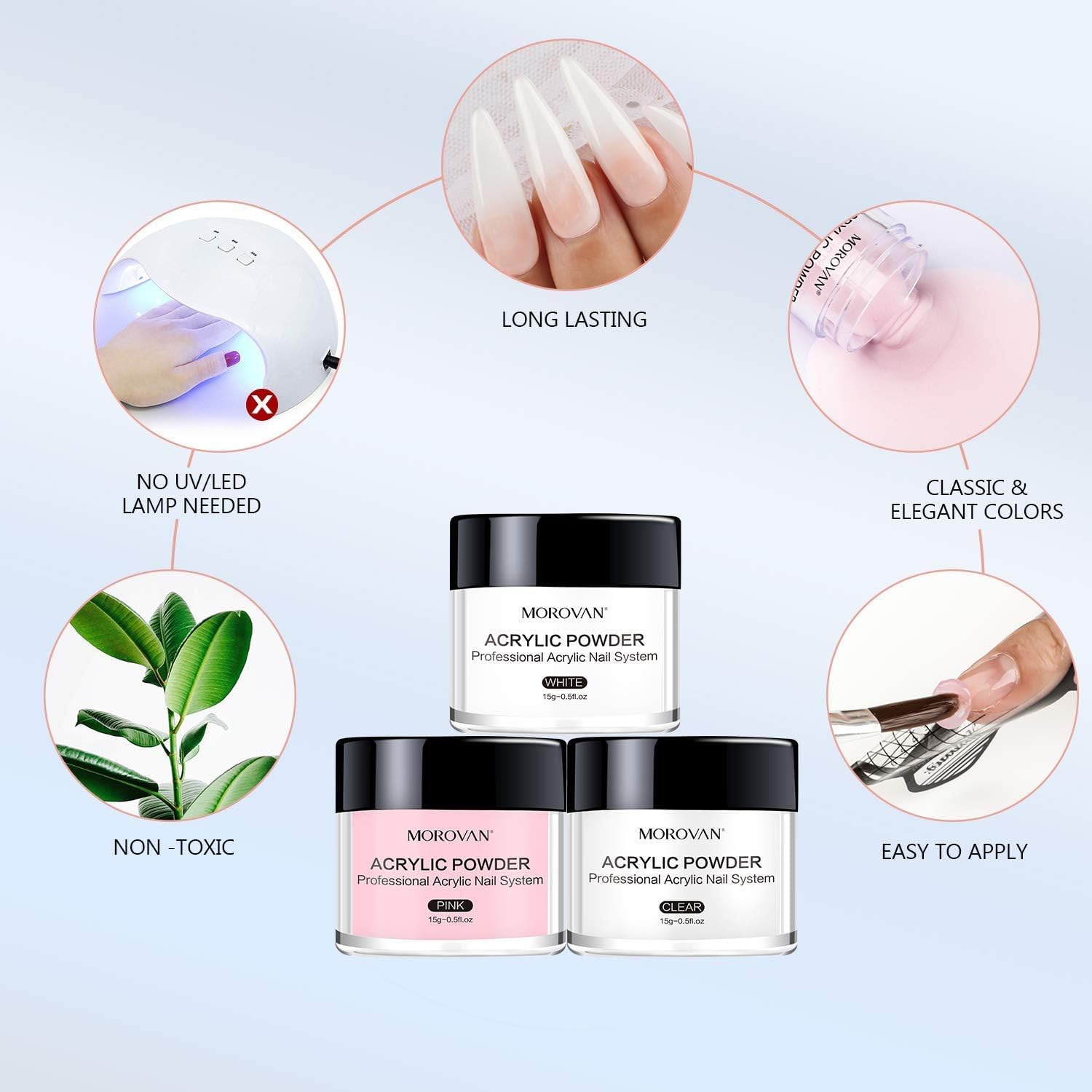 Morovan kit-liquide-monomer-morovan : liquide monomère sûr pour adhérence durable.