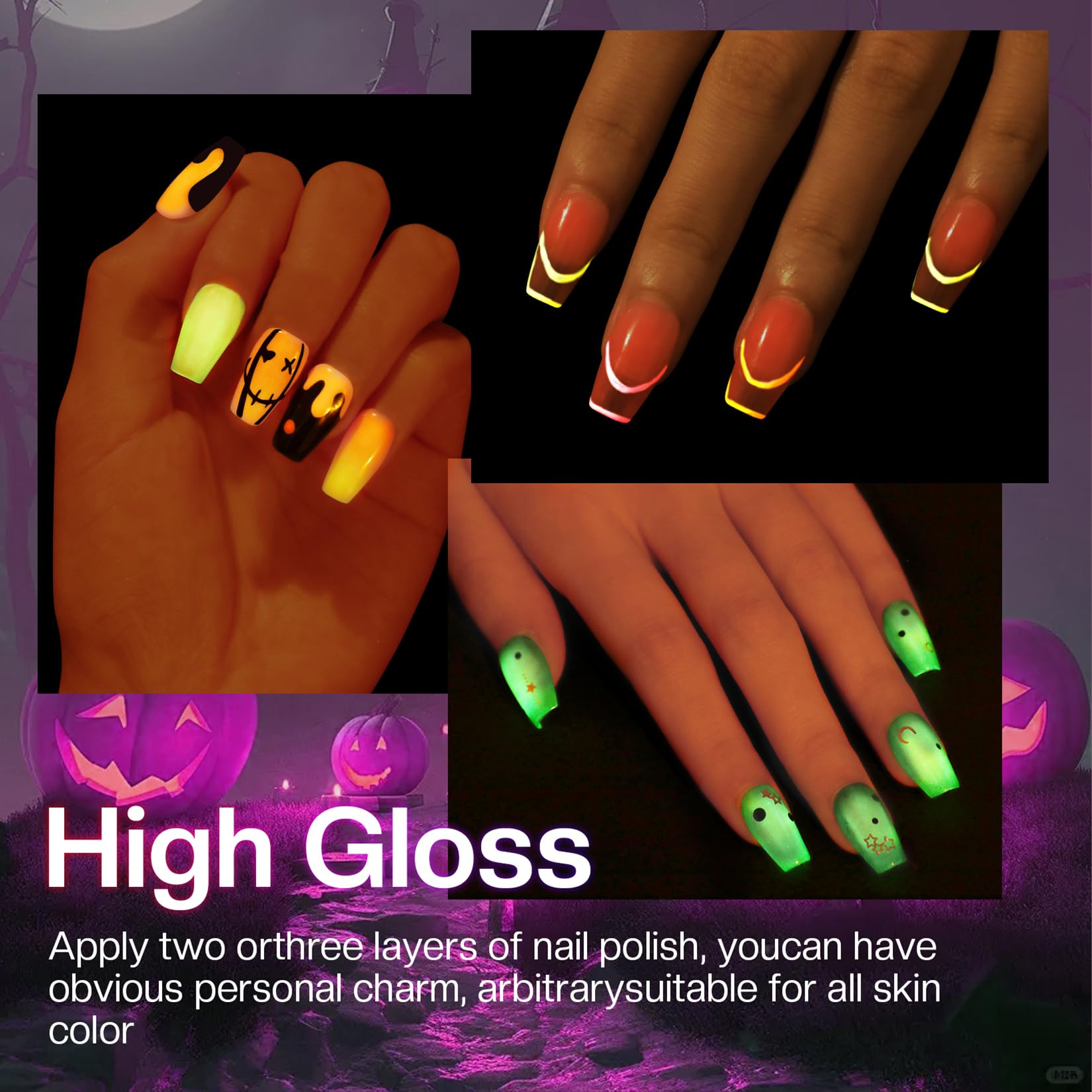 Morovan Neon Nail Polish Set gentle, non-toxic formula protecting nails.