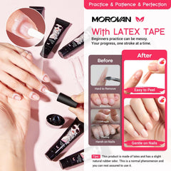 Morovan 14-color poly gel bottles display vibrant shades for versatile looks.